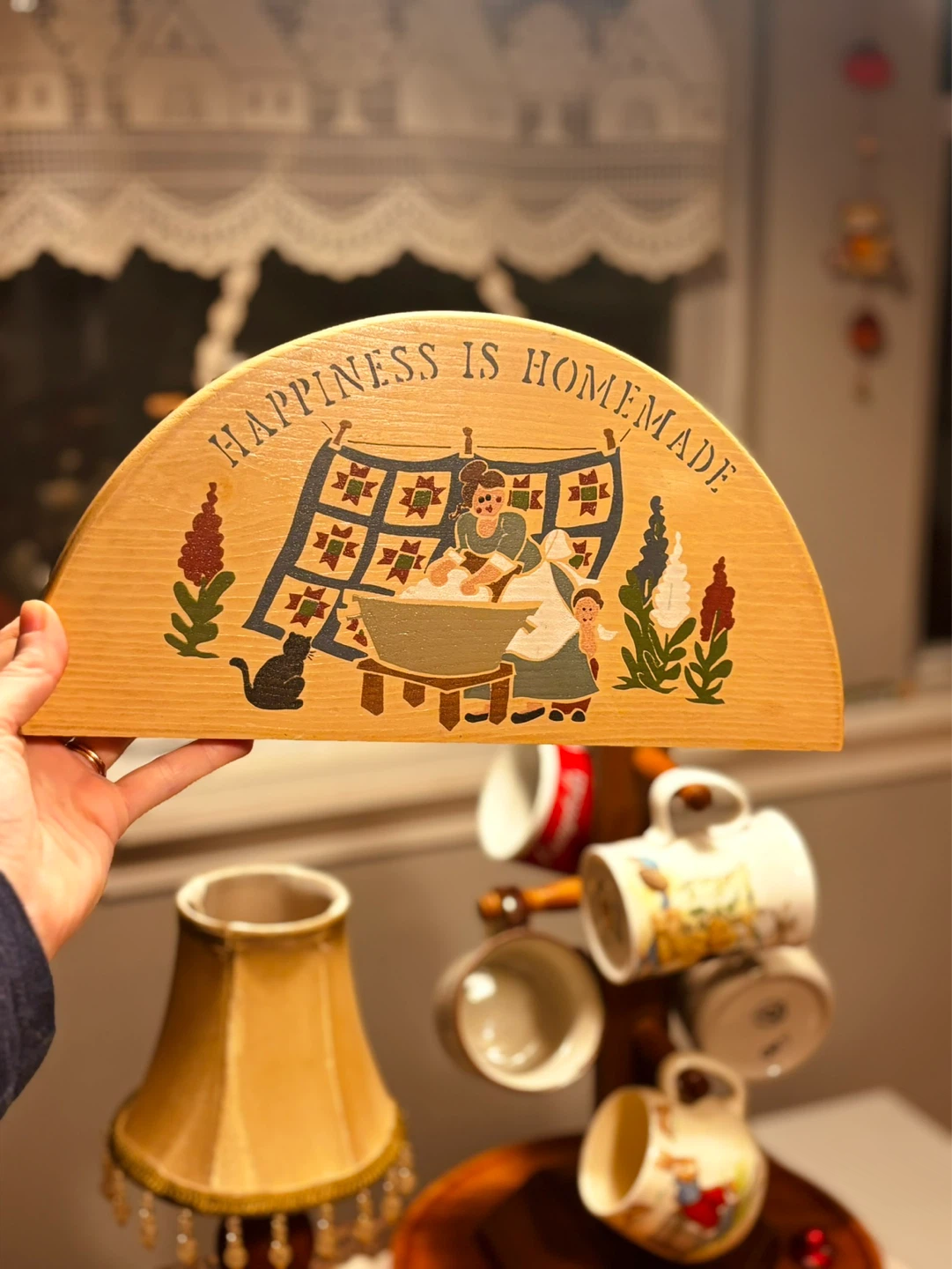 Wooden "Happiness is Homemade" Wall Decor - photo 3