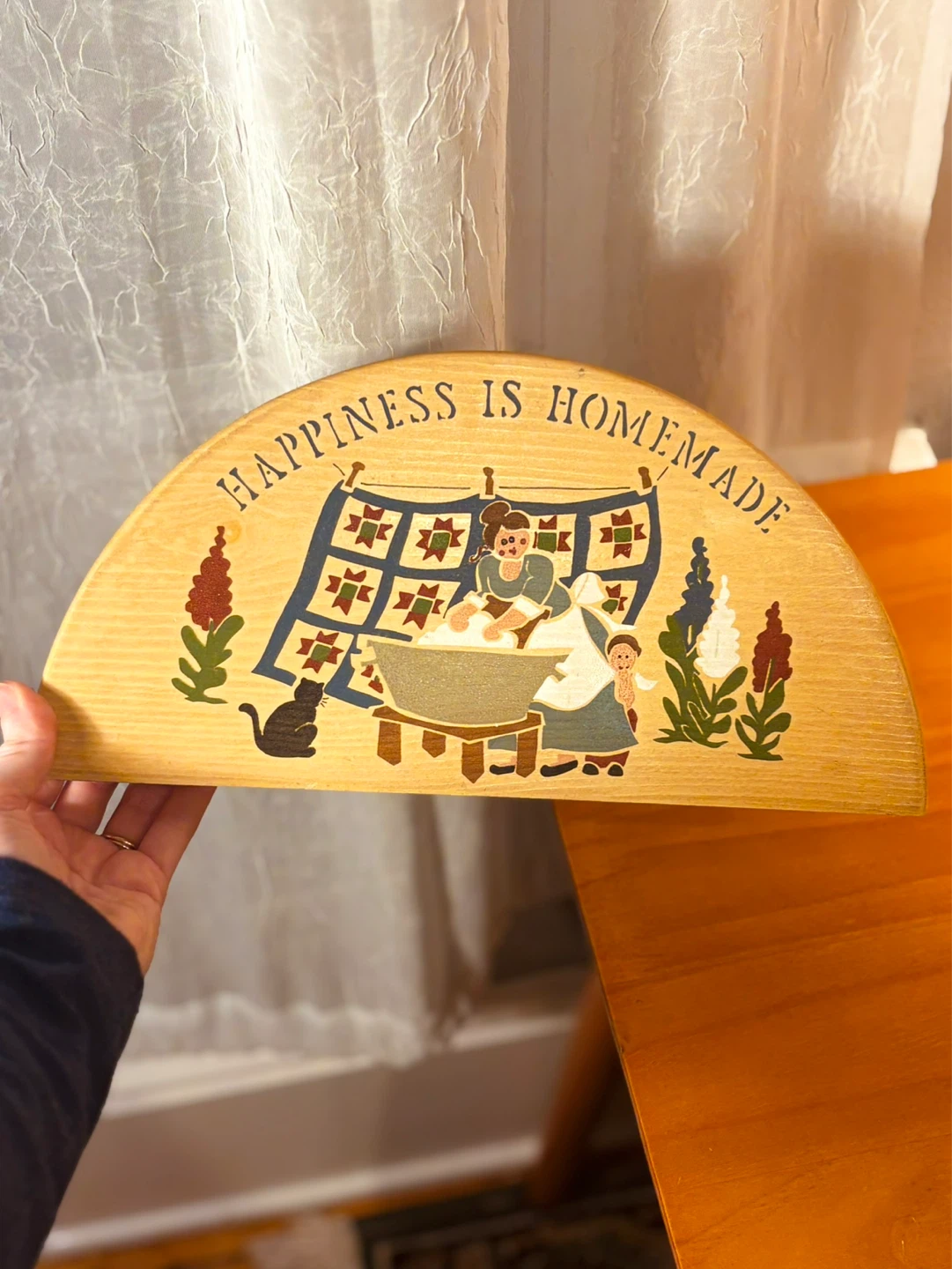 Wooden "Happiness is Homemade" Wall Decor
