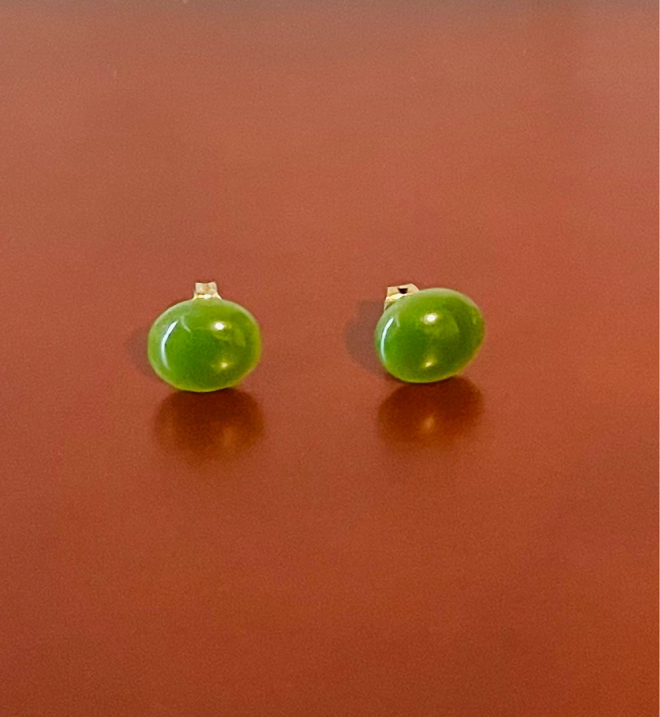 Vintage Green Jade Earrings