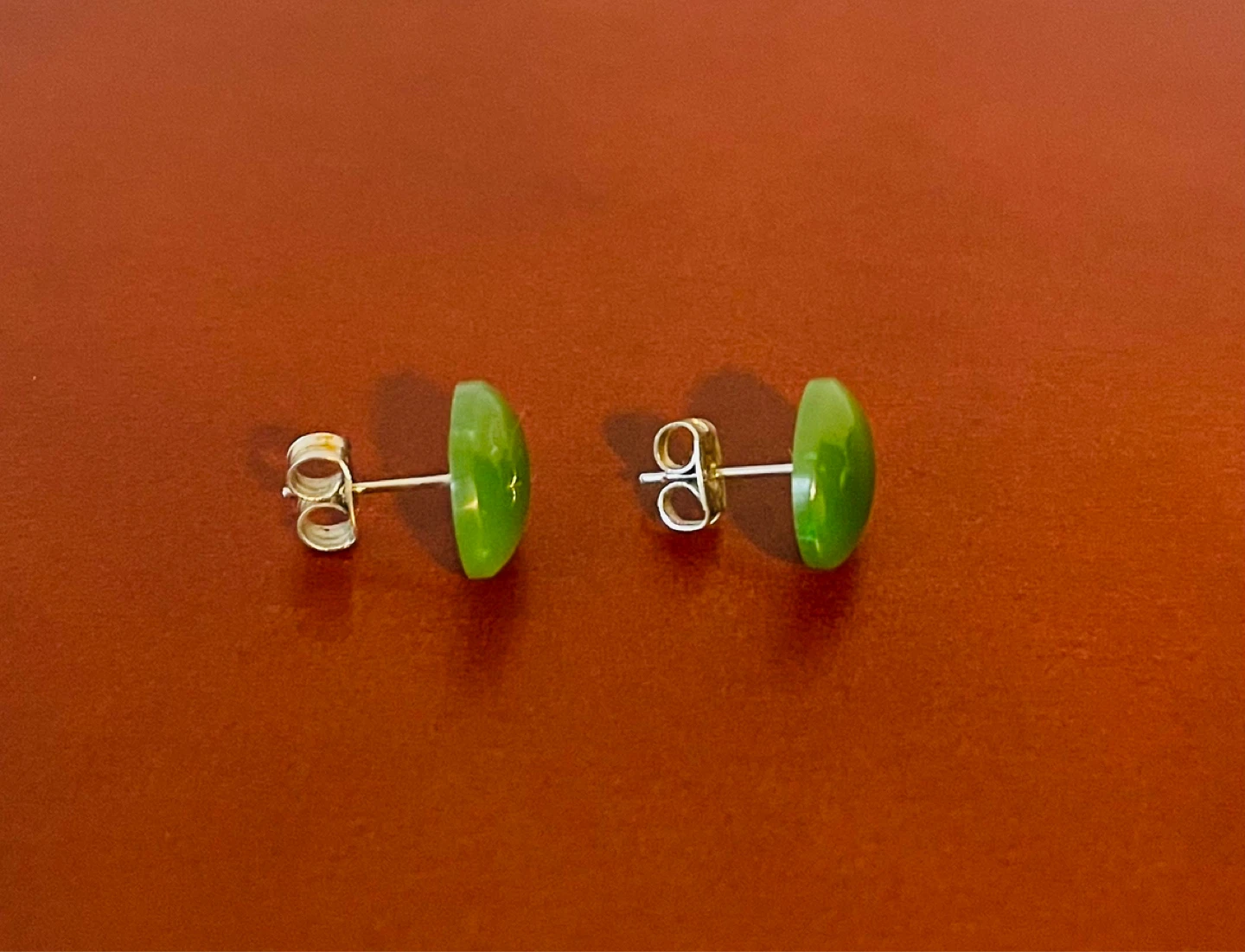 Vintage Green Jade Earrings - photo 2