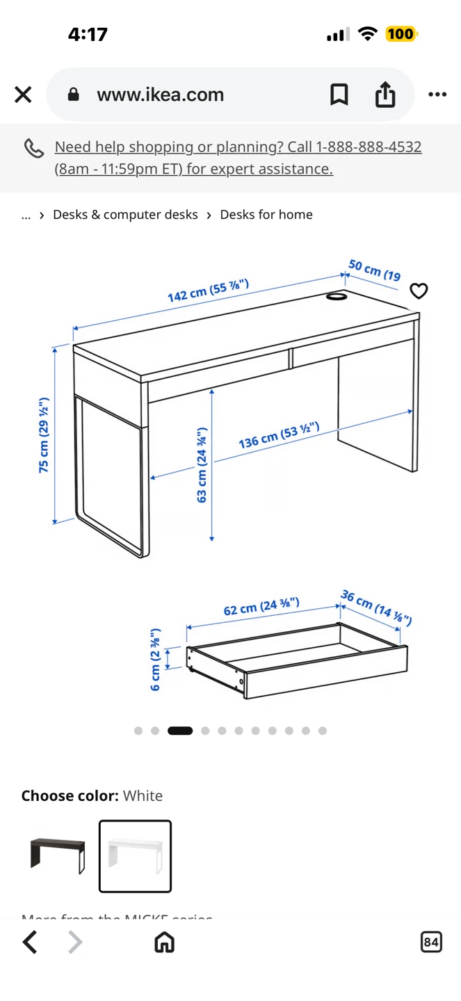 IKEA Micke Desk - White - photo 2