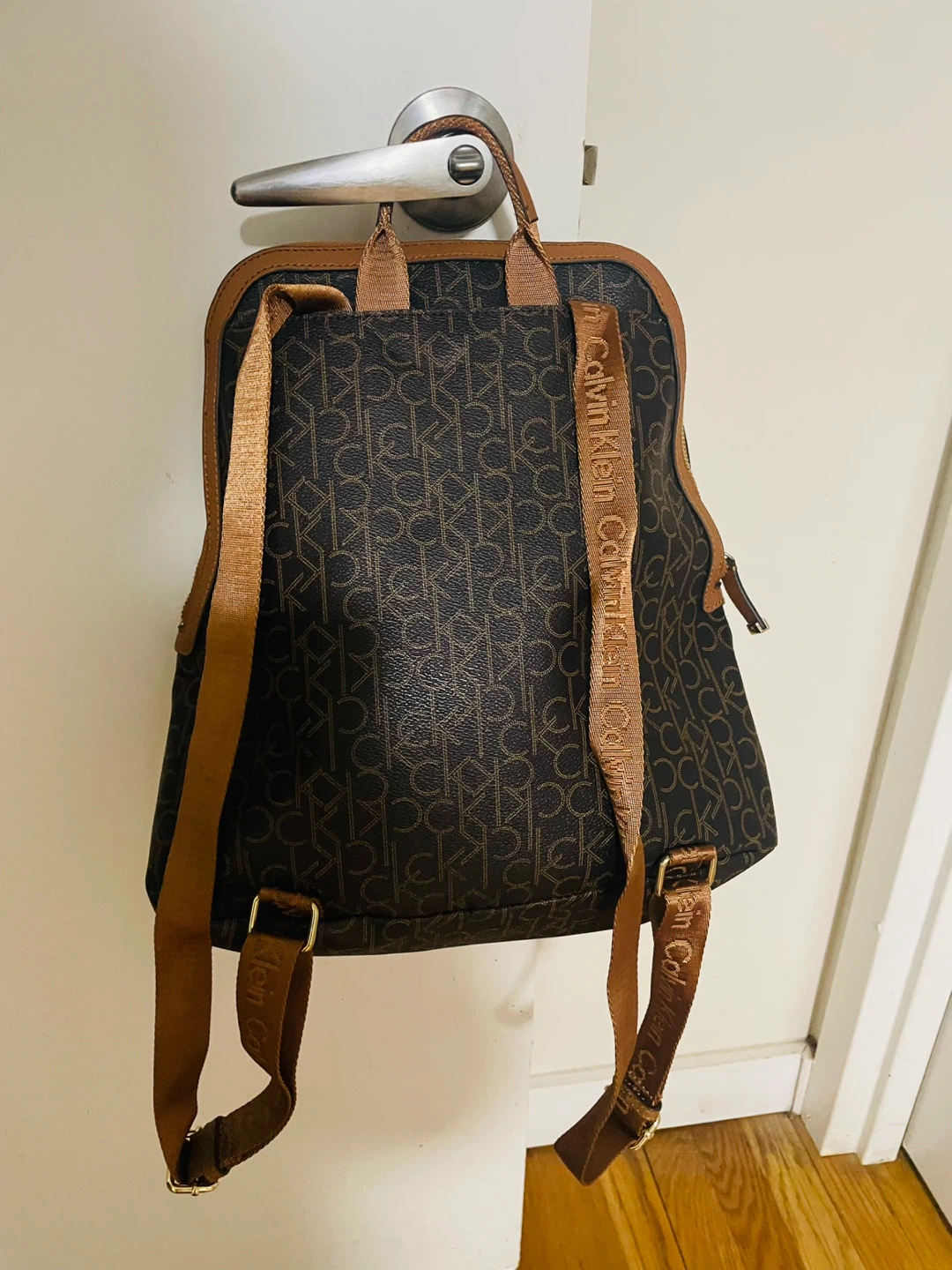Calvin Klein Brown Monogram Backpack - photo 2