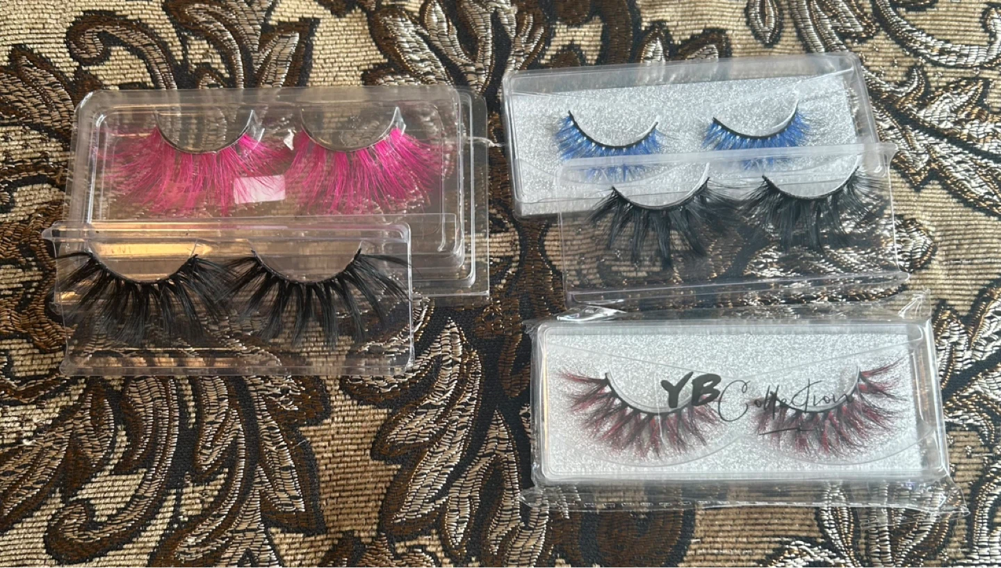 False Eyelashes Collection - Pink, Black, Blue & Red