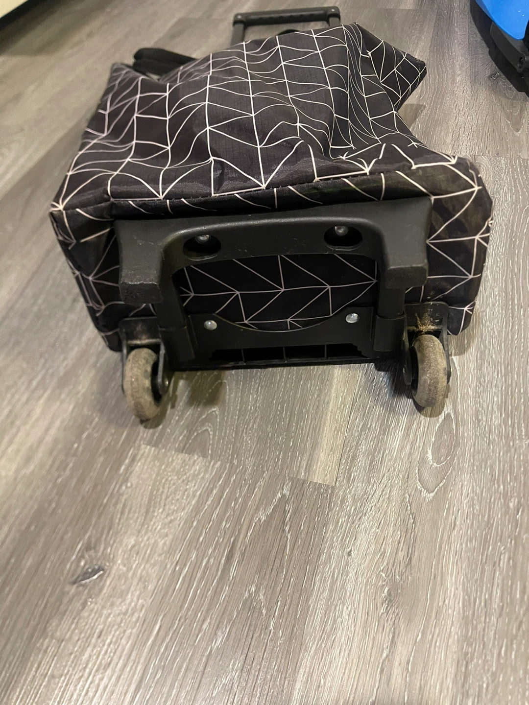 Rolling Shopping Cart Bag - Black Geometric Pattern - photo 3