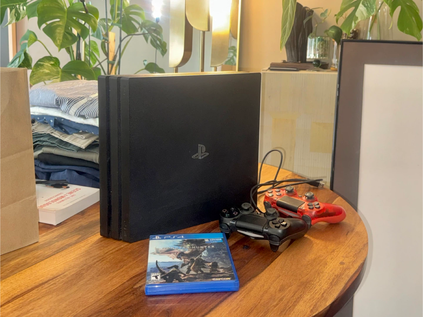 PlayStation 4 Pro 1TB Console with 2 Controllers and Game