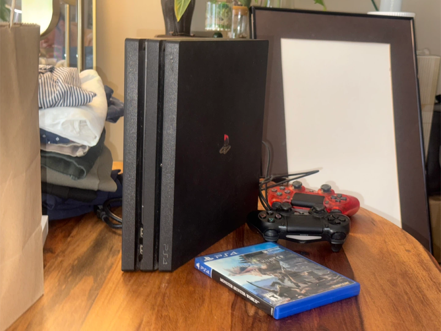 PlayStation 4 Pro 1TB Console with 2 Controllers and Game - photo 2