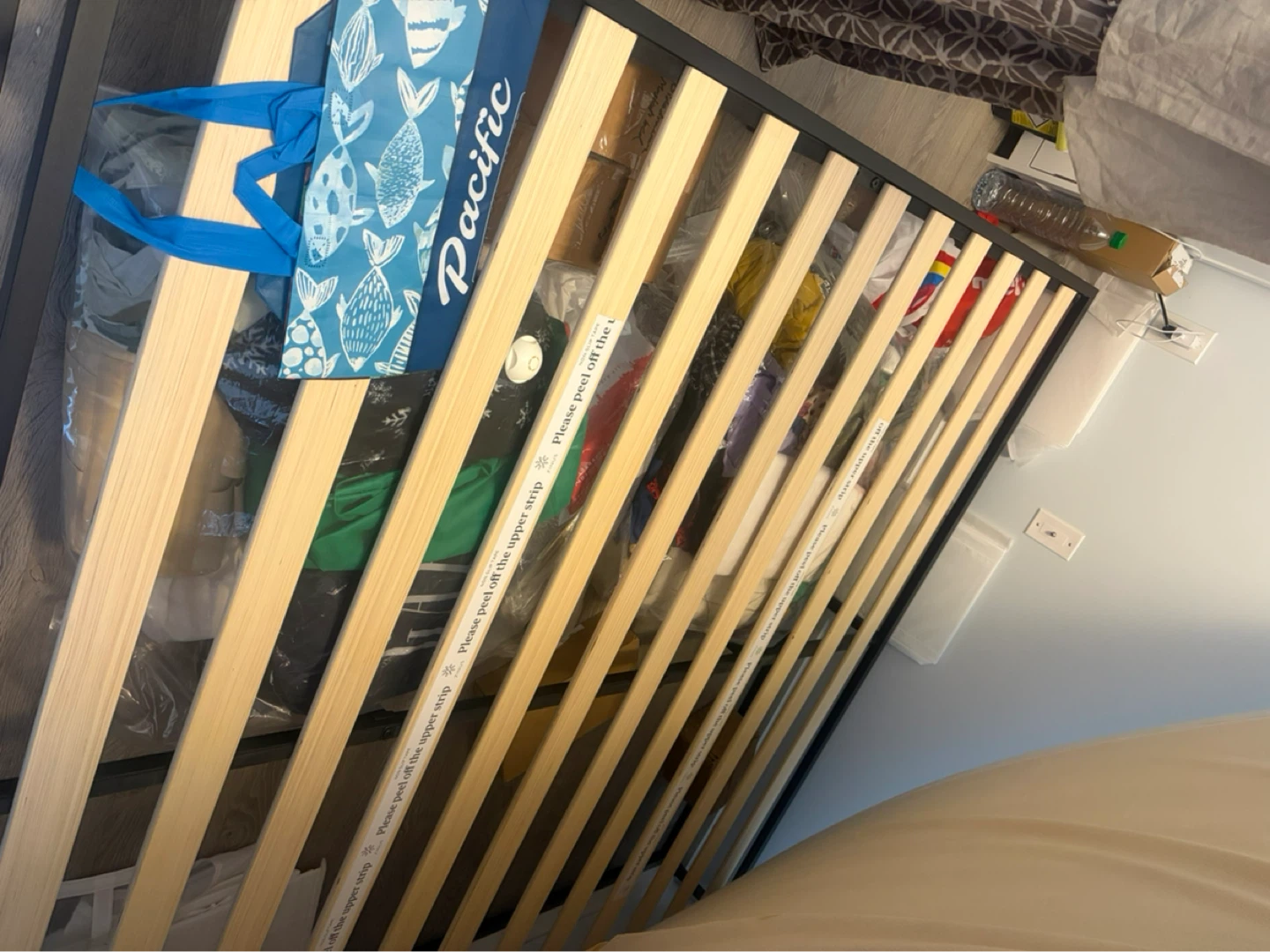 King size mattress and metal bed frame
