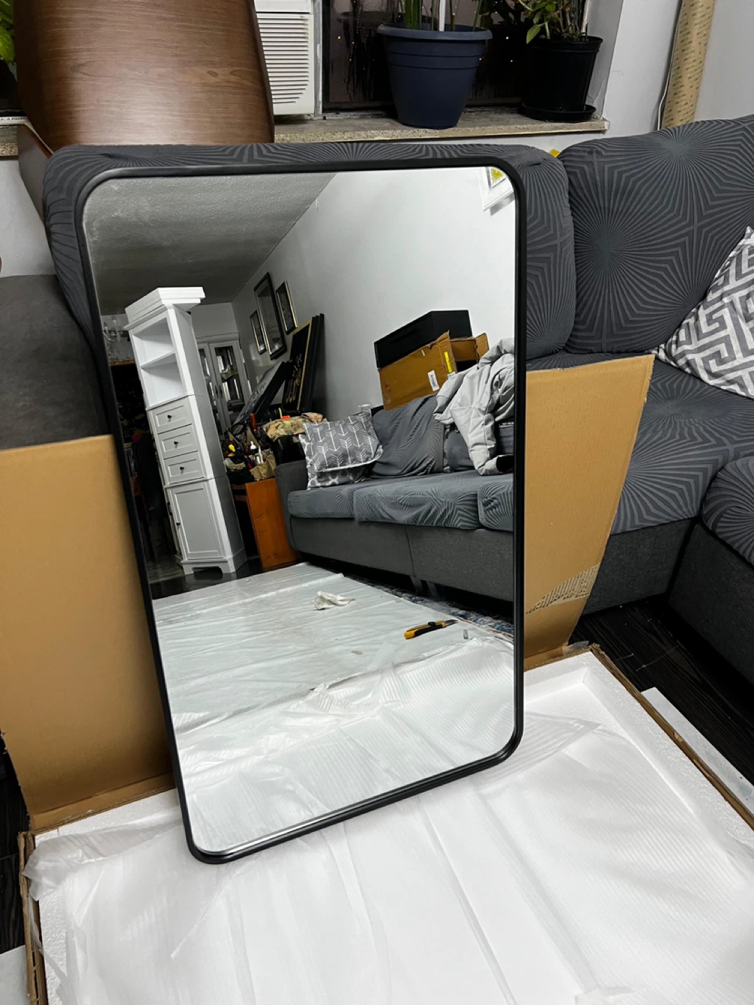 RE/FINED Sabine Accent Mirror - Black, 40" x 24" - photo 2