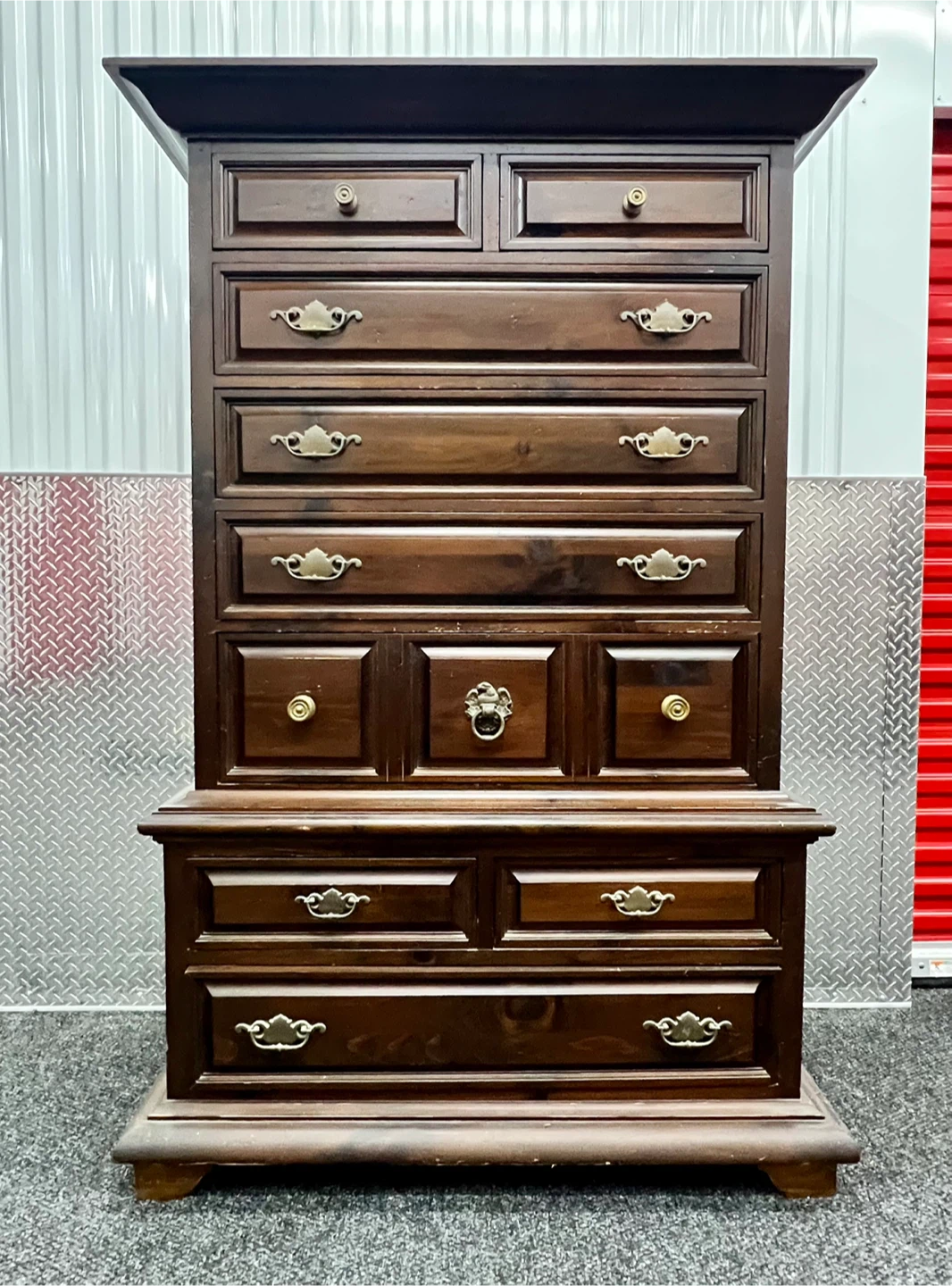 Vintage Dark Wood Tall Dresser 12 Drawers 20%OFF+ FREE DELIVERY