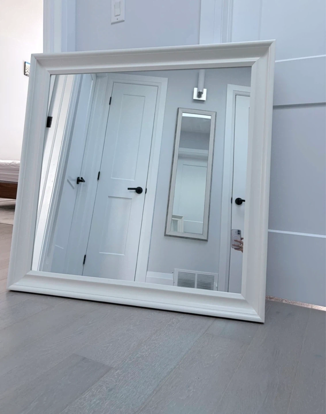 White Framed Mirror