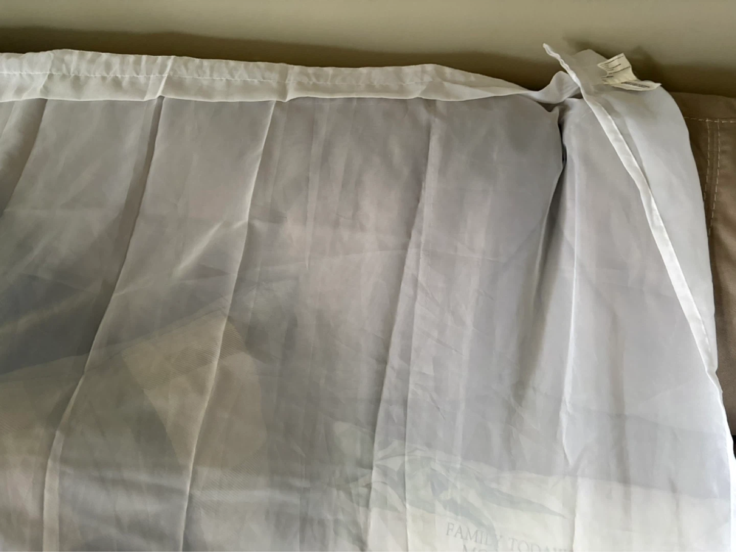 White Sheer Curtain embroidered - photo 2