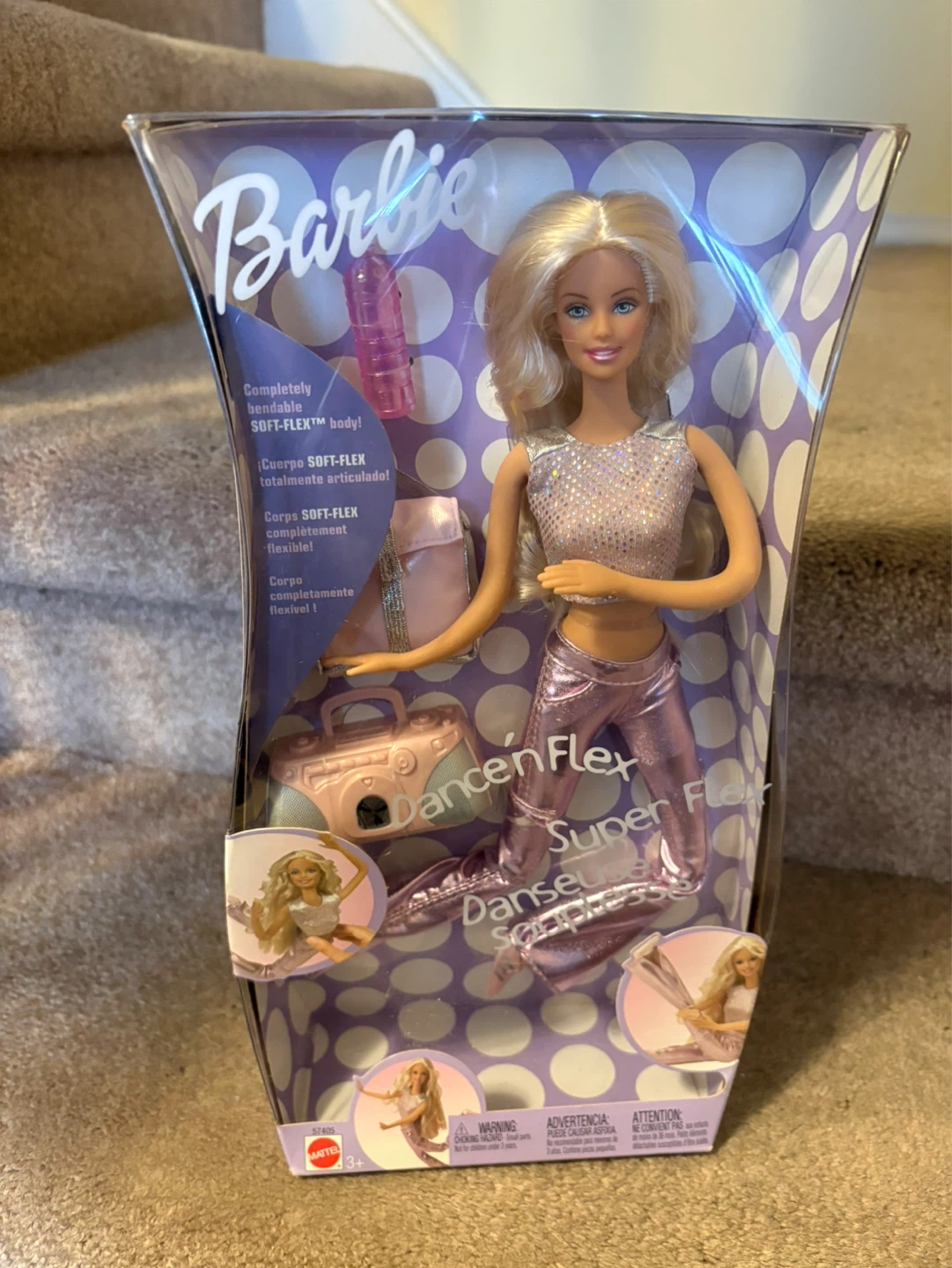 2002 Barbie Dance 'n Flex Doll. In box.