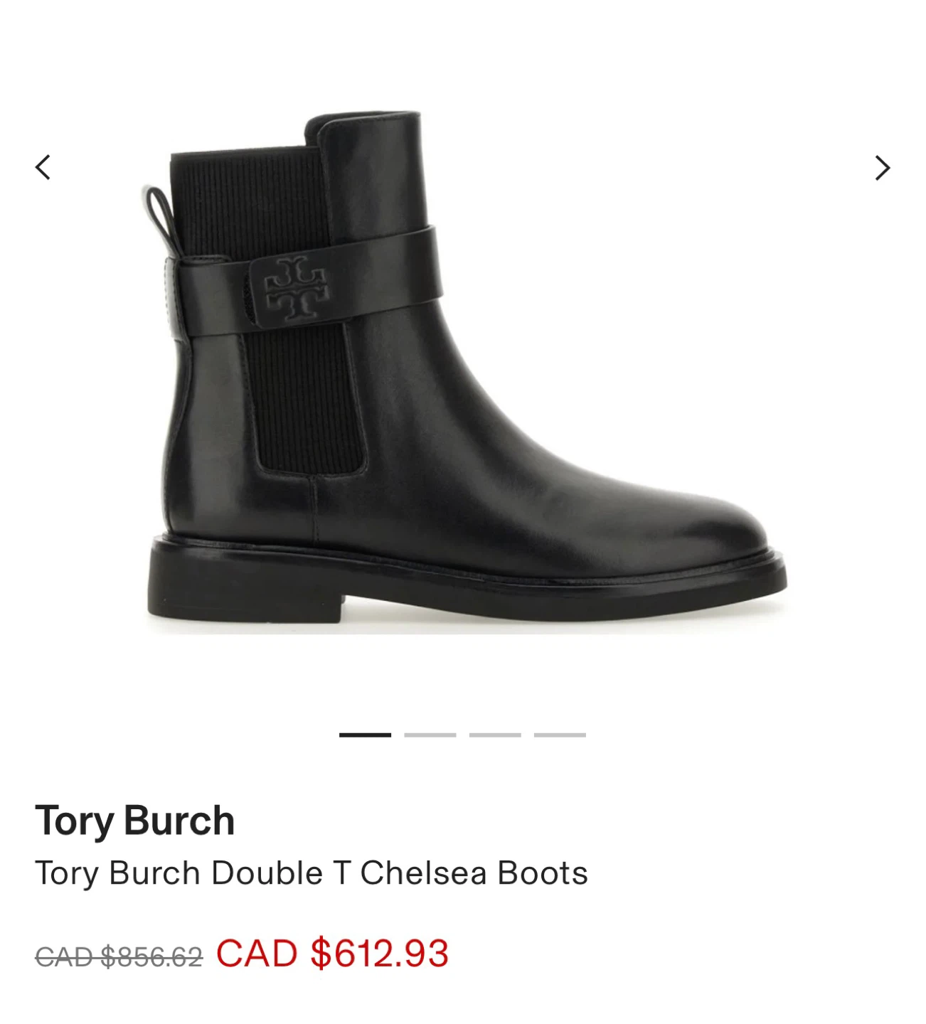 Tory Burch Double T Chelsea Boots Black Leather - photo 2