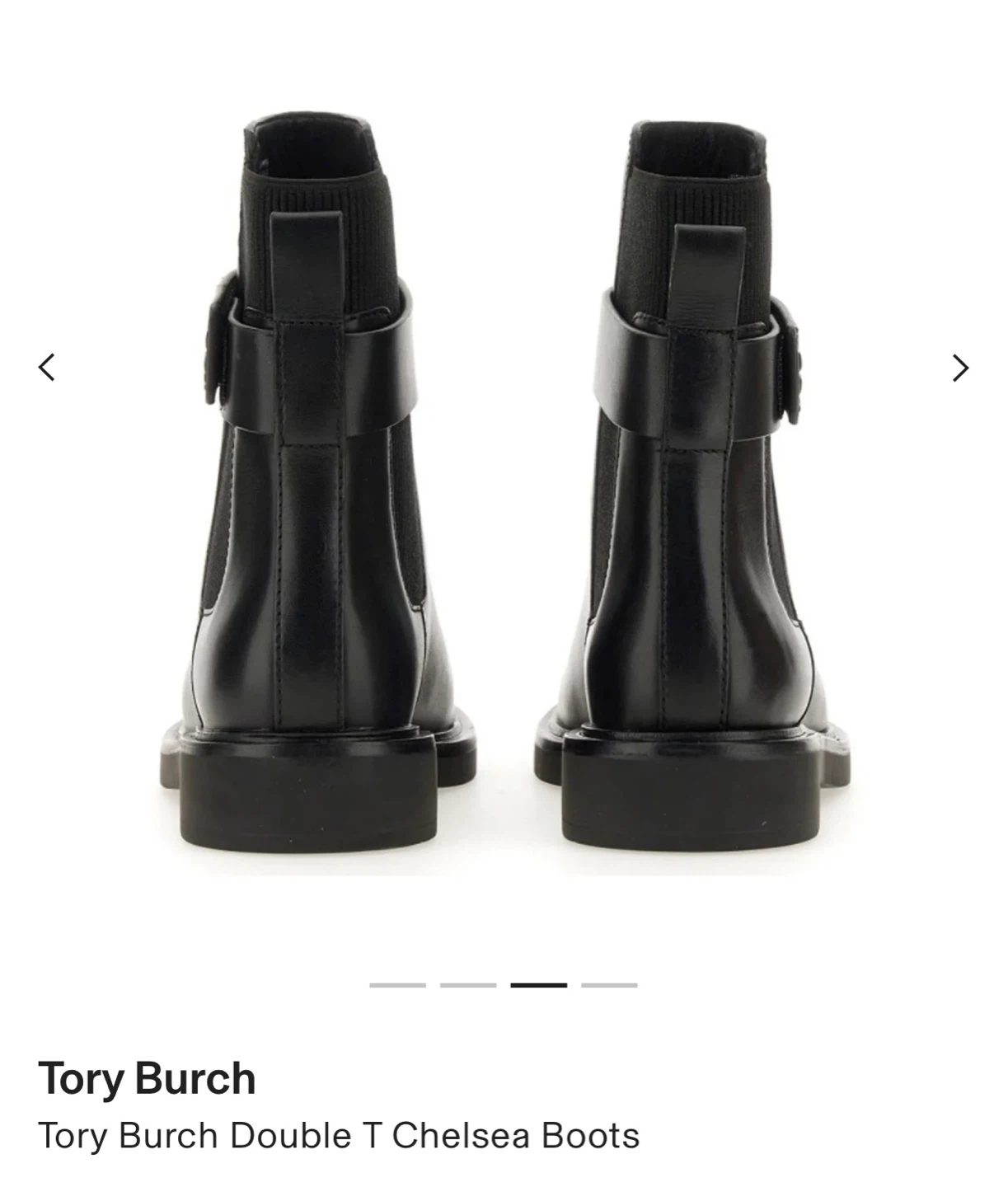 Tory Burch Double T Chelsea Boots Black Leather