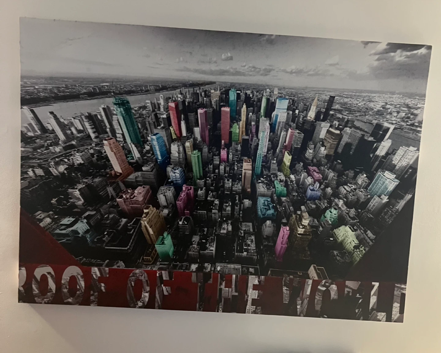 Cityscape Canvas Print with light