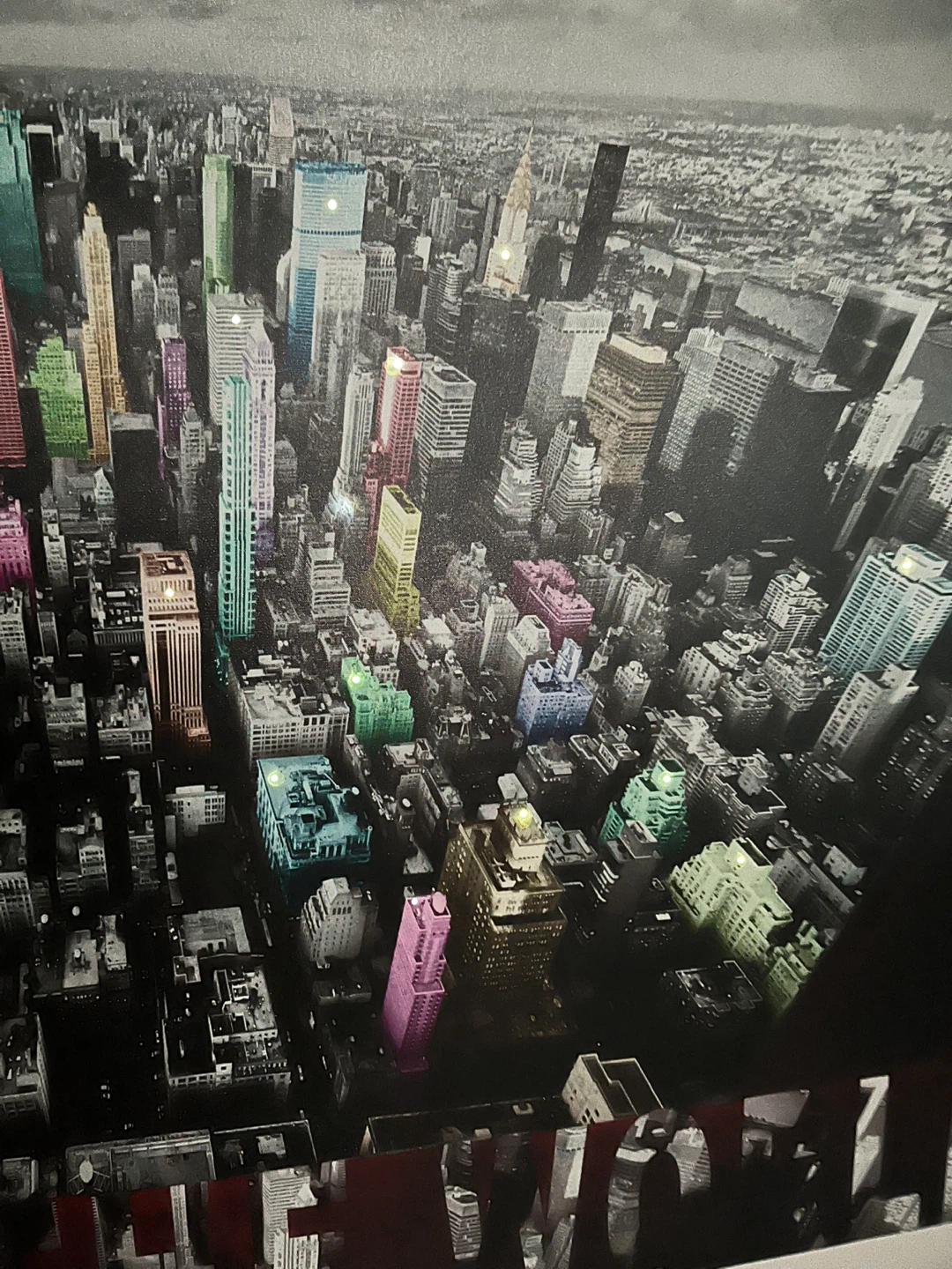 Cityscape Canvas Print with light - photo 2