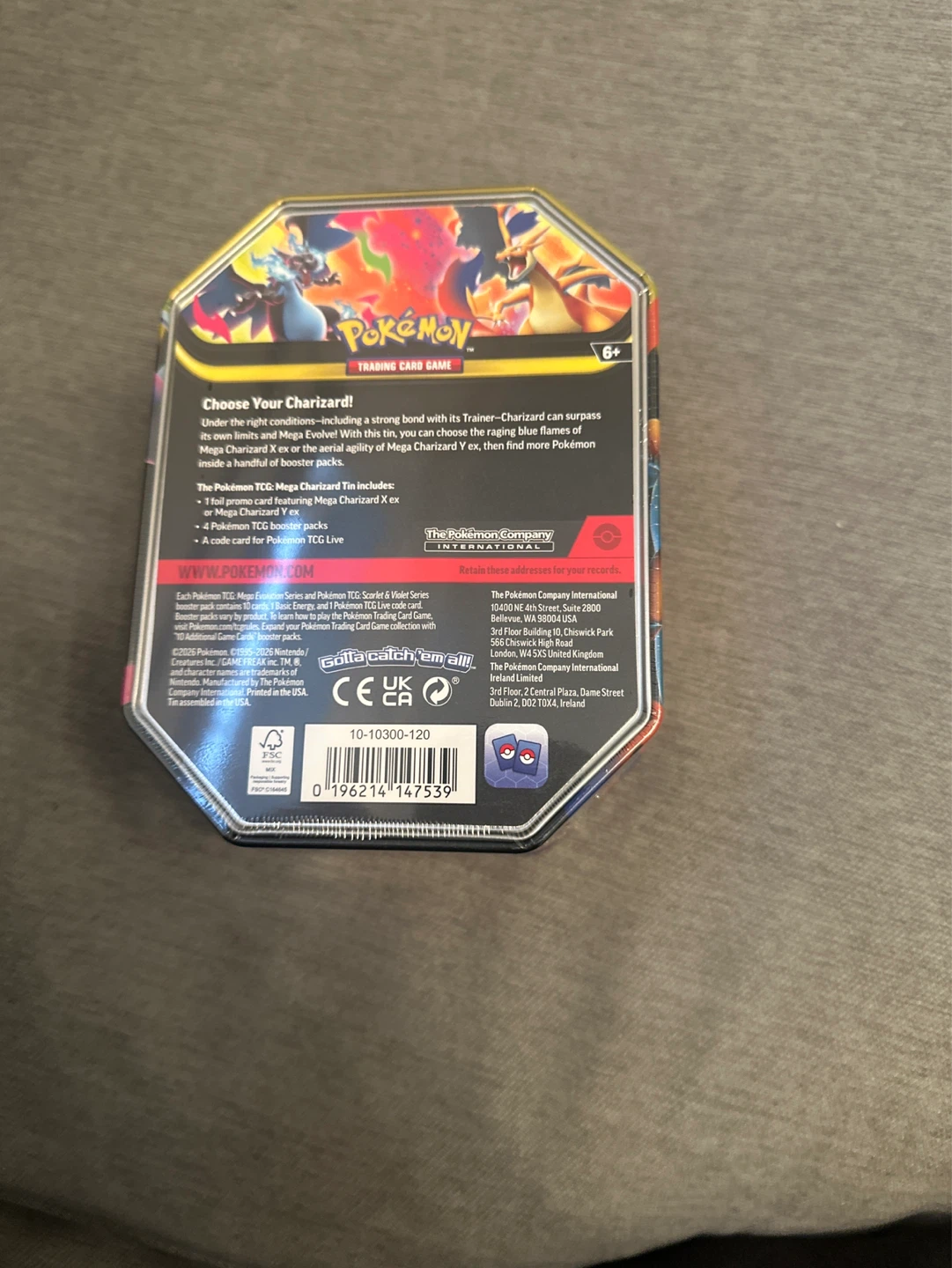Pokemon mega Charizard y ex tin - photo 3
