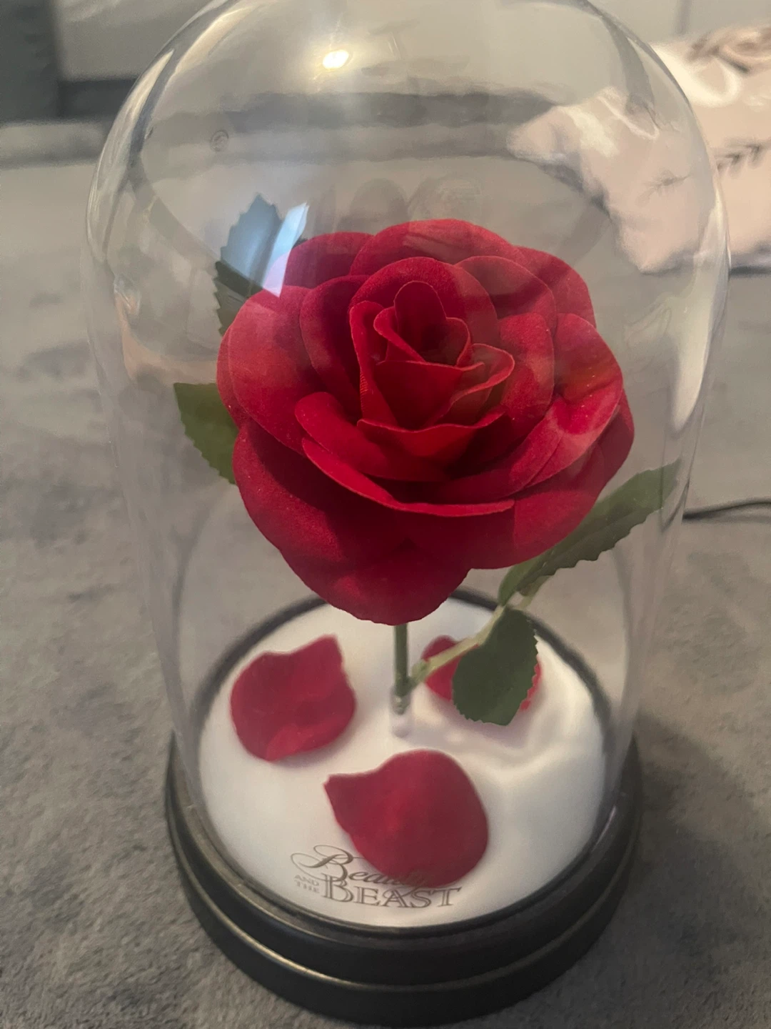 Beauty and the Beast Enchanted Rose Lamp