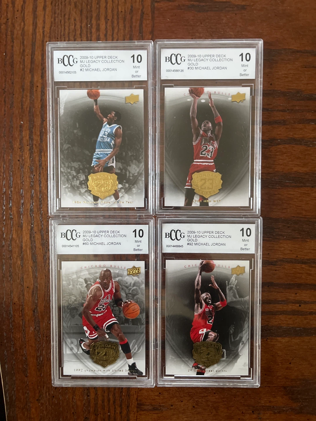 4 BCCG graded michael Jordan cards