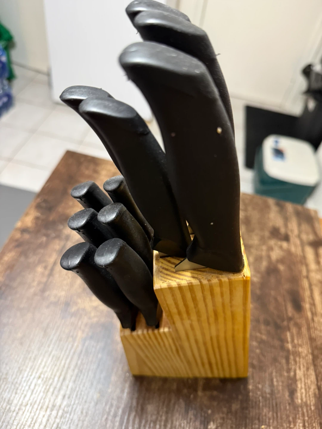 Kitchen Knife Set with Wooden Block