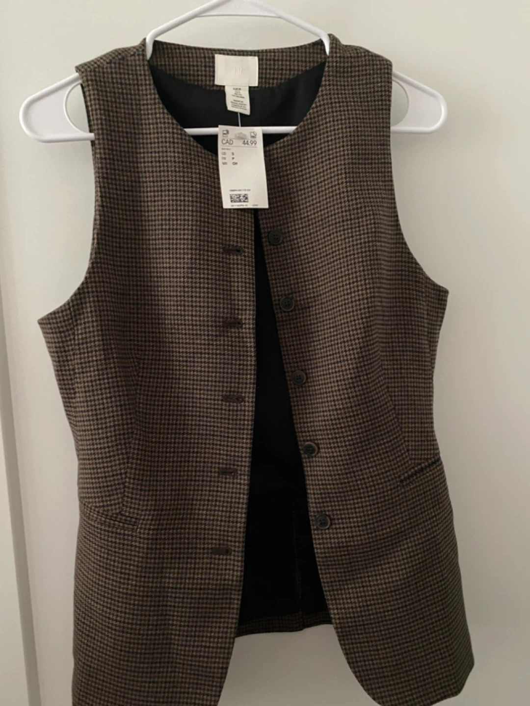 H&M Houndstooth Vest - Size S