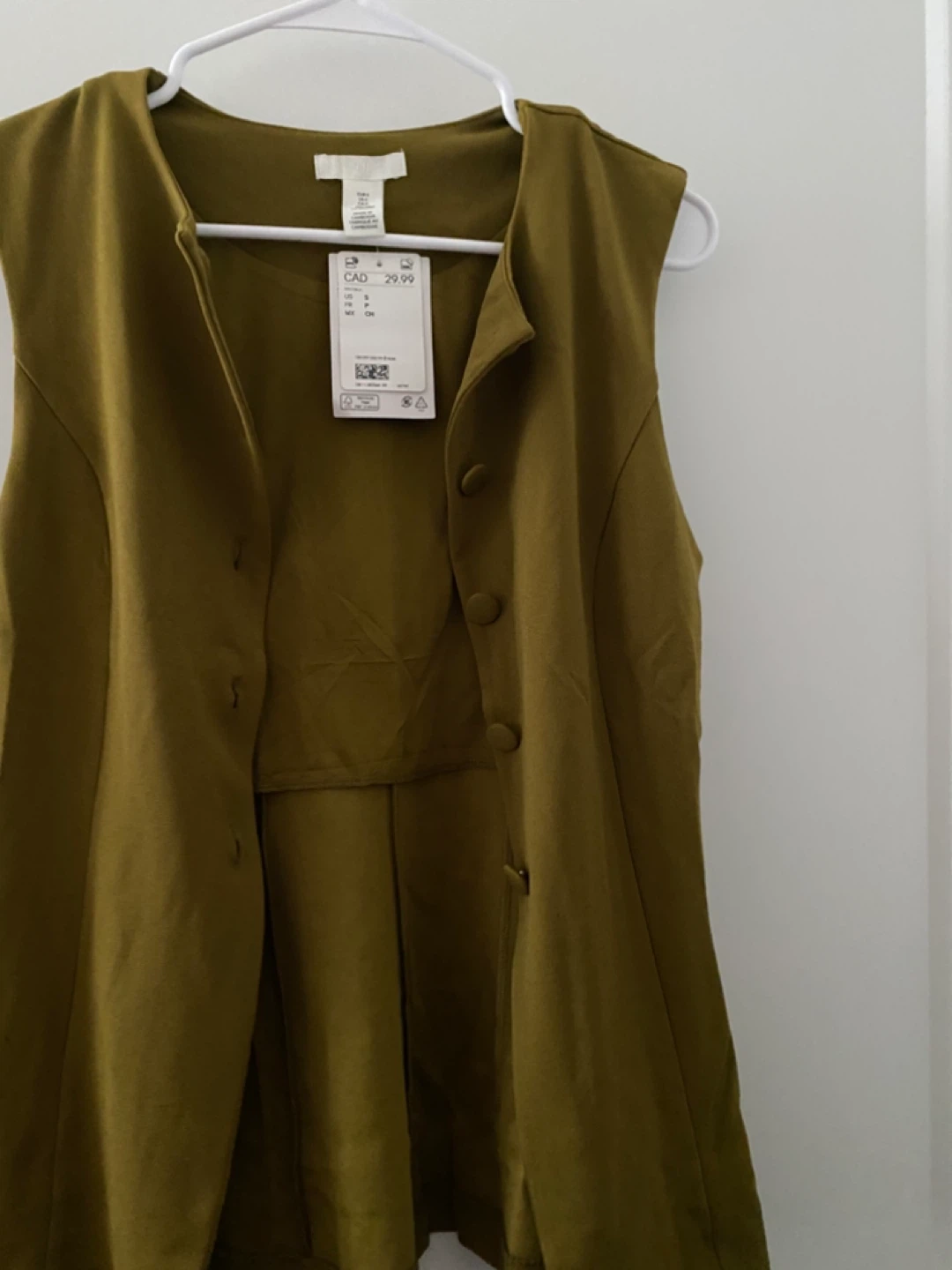 H&M Sleeveless Vest Olive Green Size S - photo 4