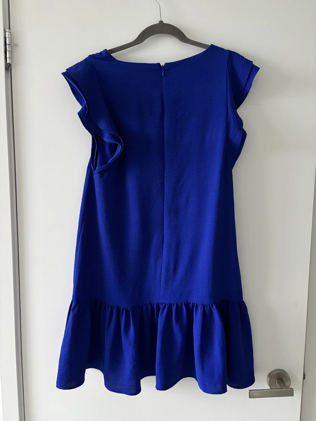 DKNY Royal Blue Ruffle Sleeve Dress - Size 8 - photo 2