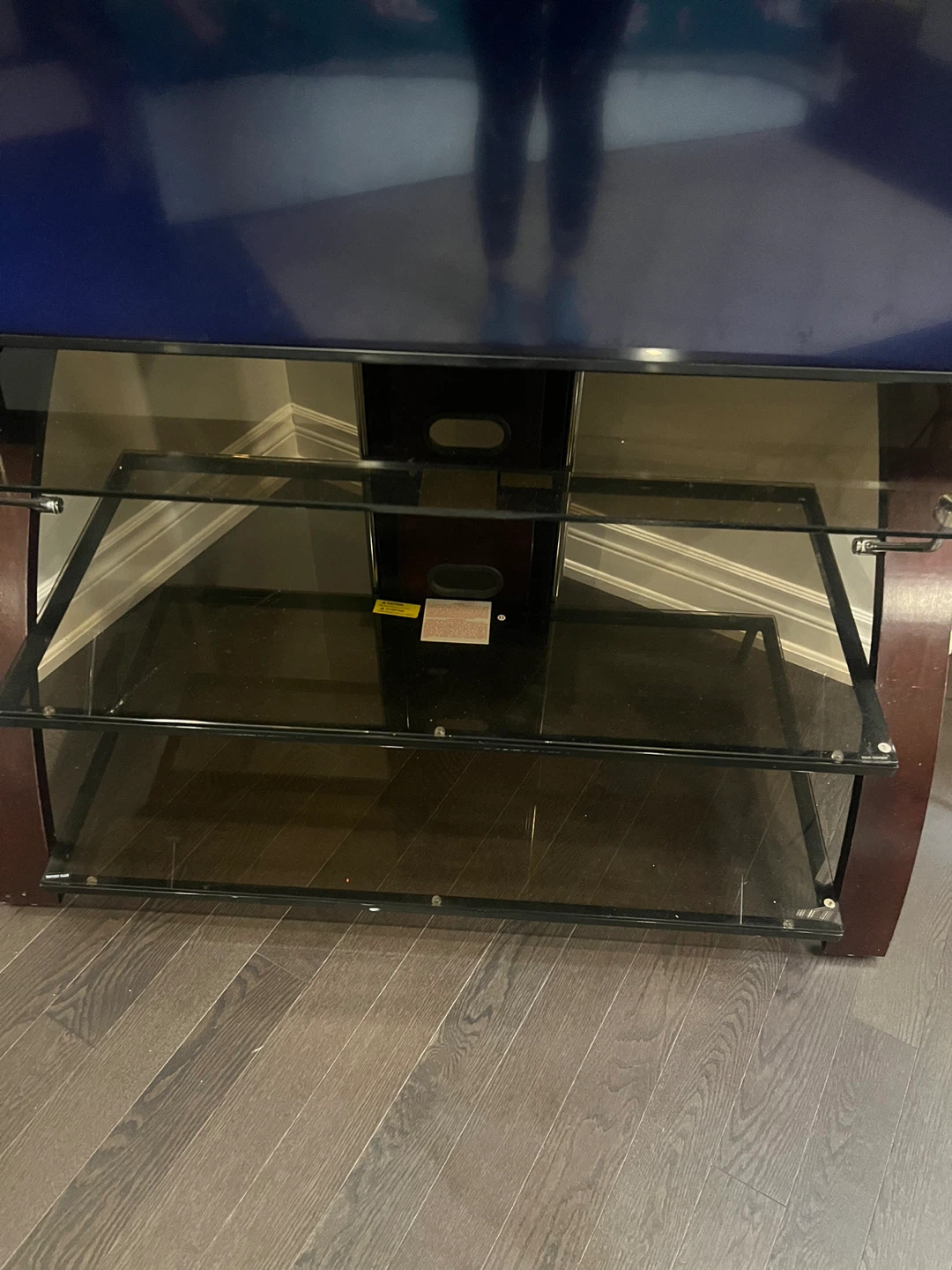 Glass and Wood TV Stand - photo 2