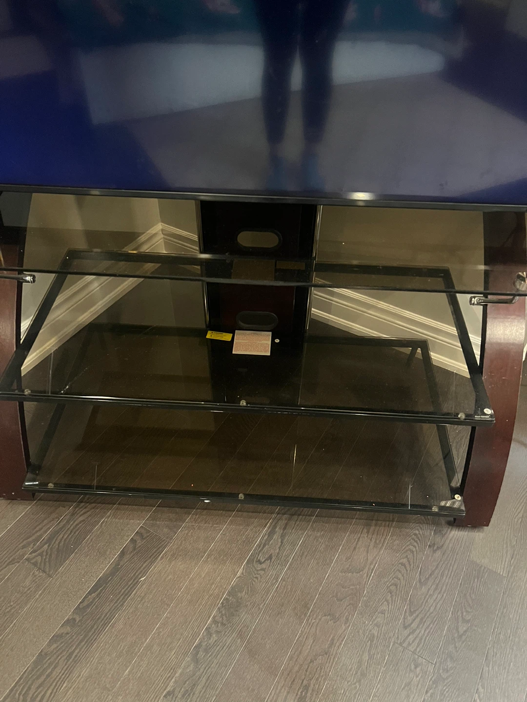 Glass and Wood TV Stand