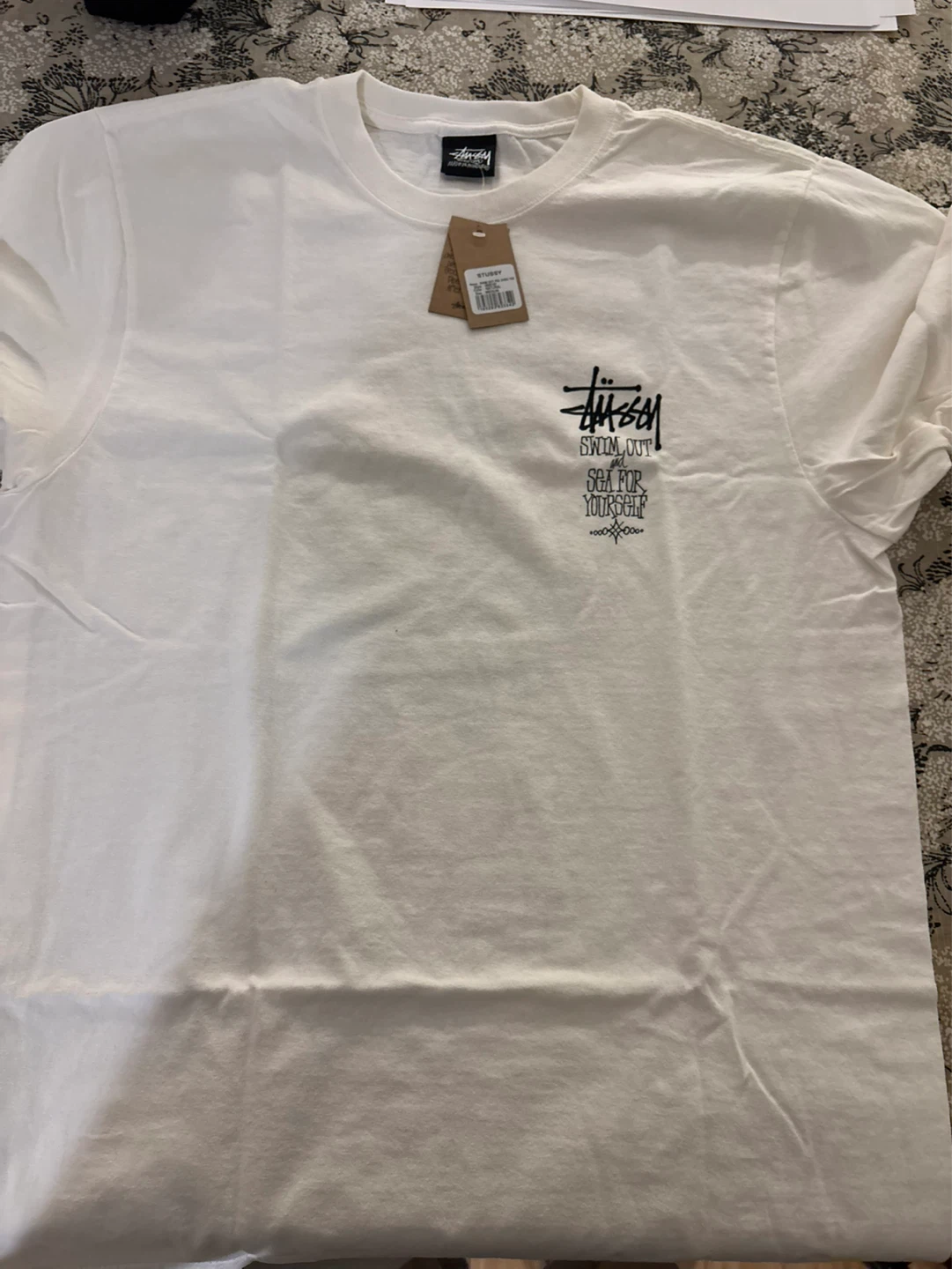 Stüssy "Swim Out" Graphic T-Shirt Size Medium With Tag - photo 3