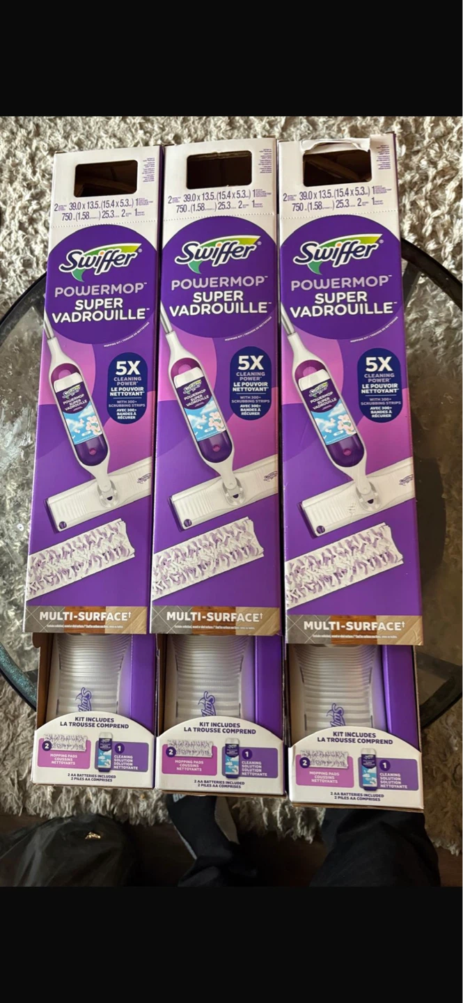 Swiffer PowerMop Super Vadrouille Kits (3 Pack)