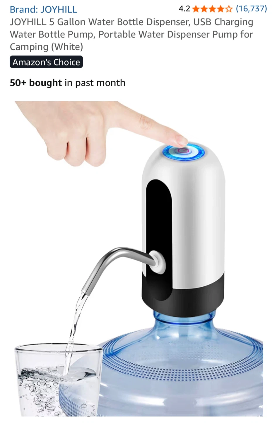 Water Bottle Dispenser - White
