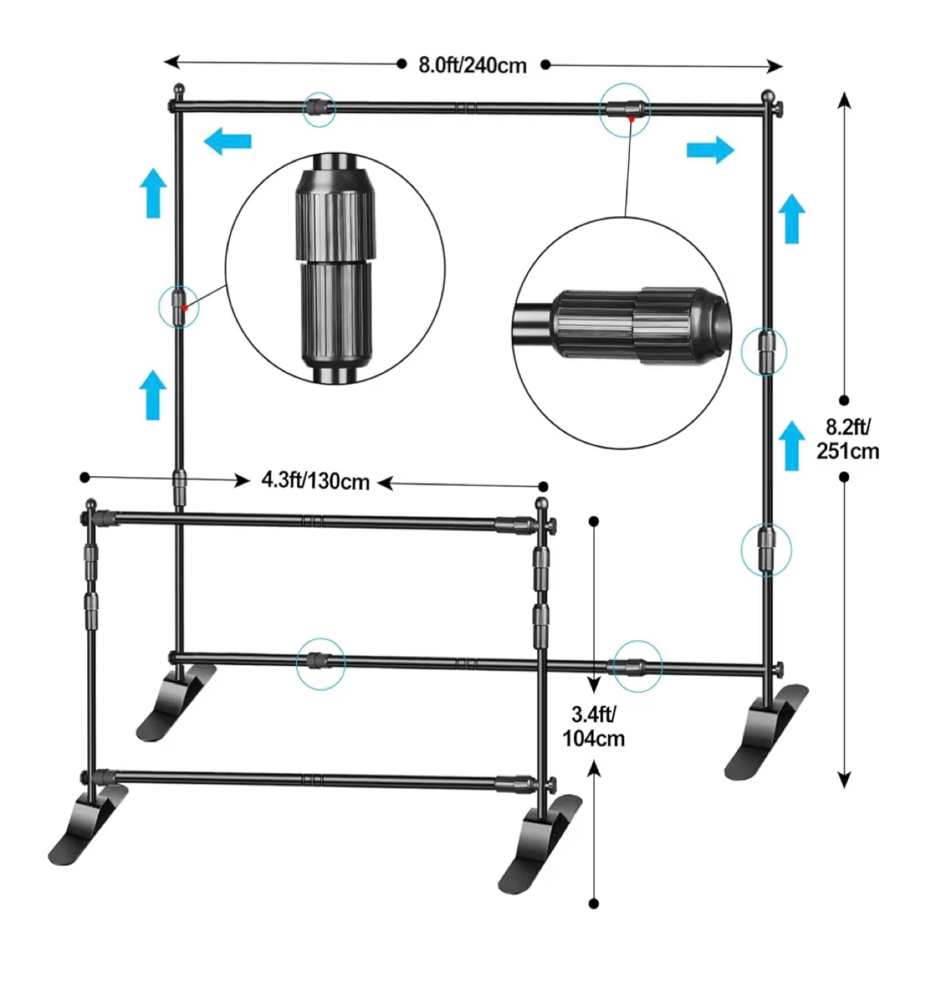 Adjustable Banner Stand Display 8ft x 8.2ft - photo 2