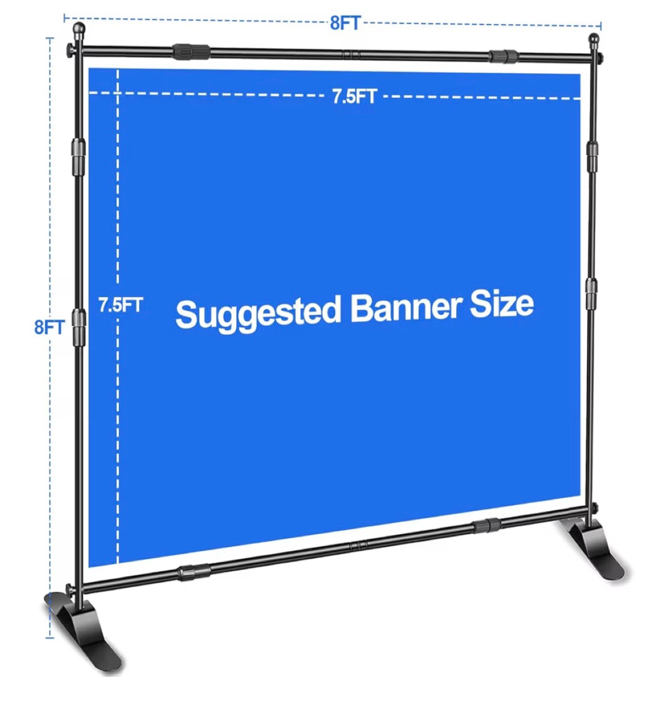 Adjustable Banner Stand Display 8ft x 8.2ft - photo 3