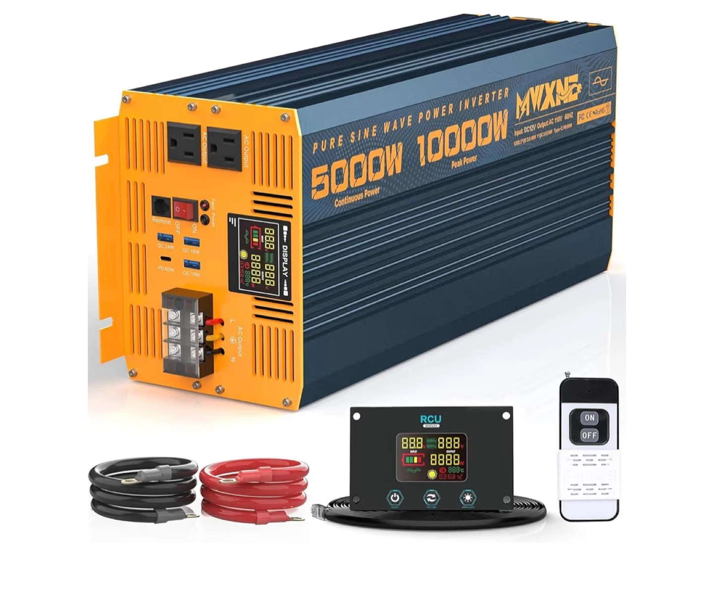 MYXNS 5000W 10000W Pure Sine Wave Power Inverter 12V