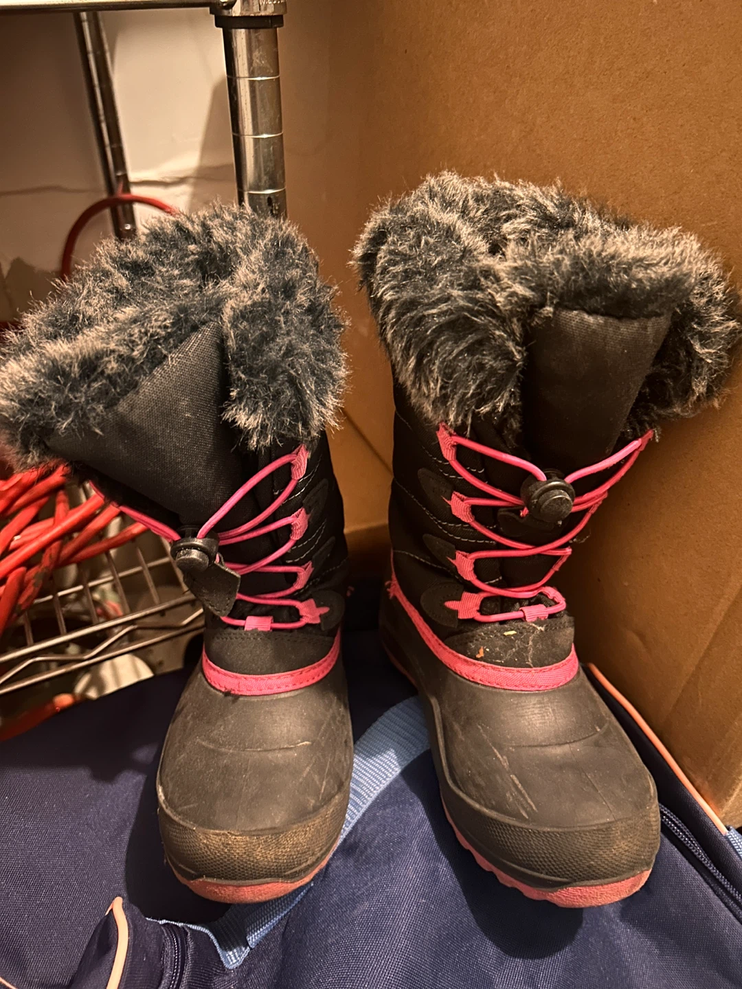 Kamik Girls' Pink & Black Winter Boots Size 1