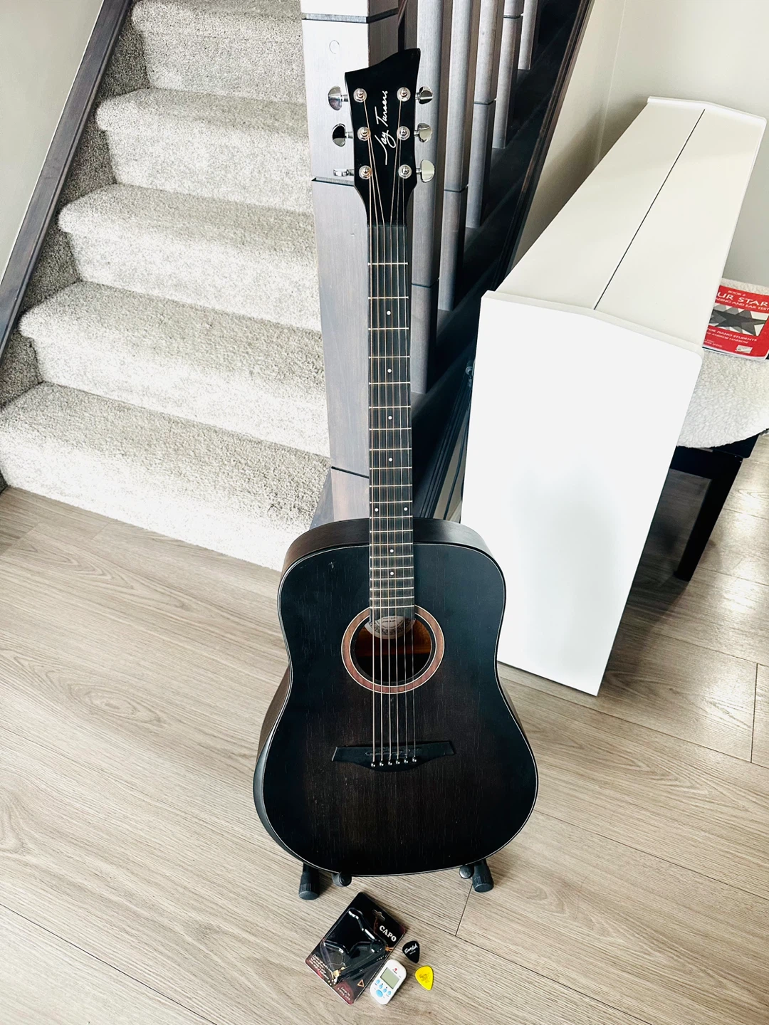 Smooth Playing Jay Turser Acoustic Guitar with Bevel Cut