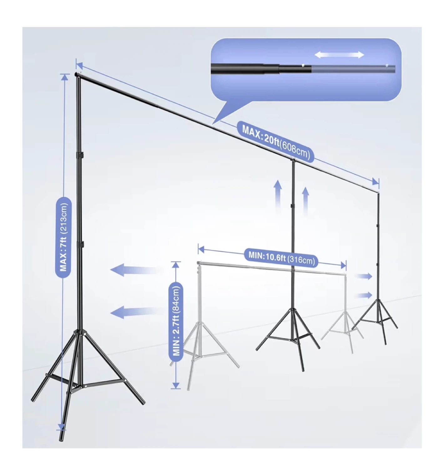 EMART Wide-Angle Rotatable Backdrop Stand Kit - photo 3