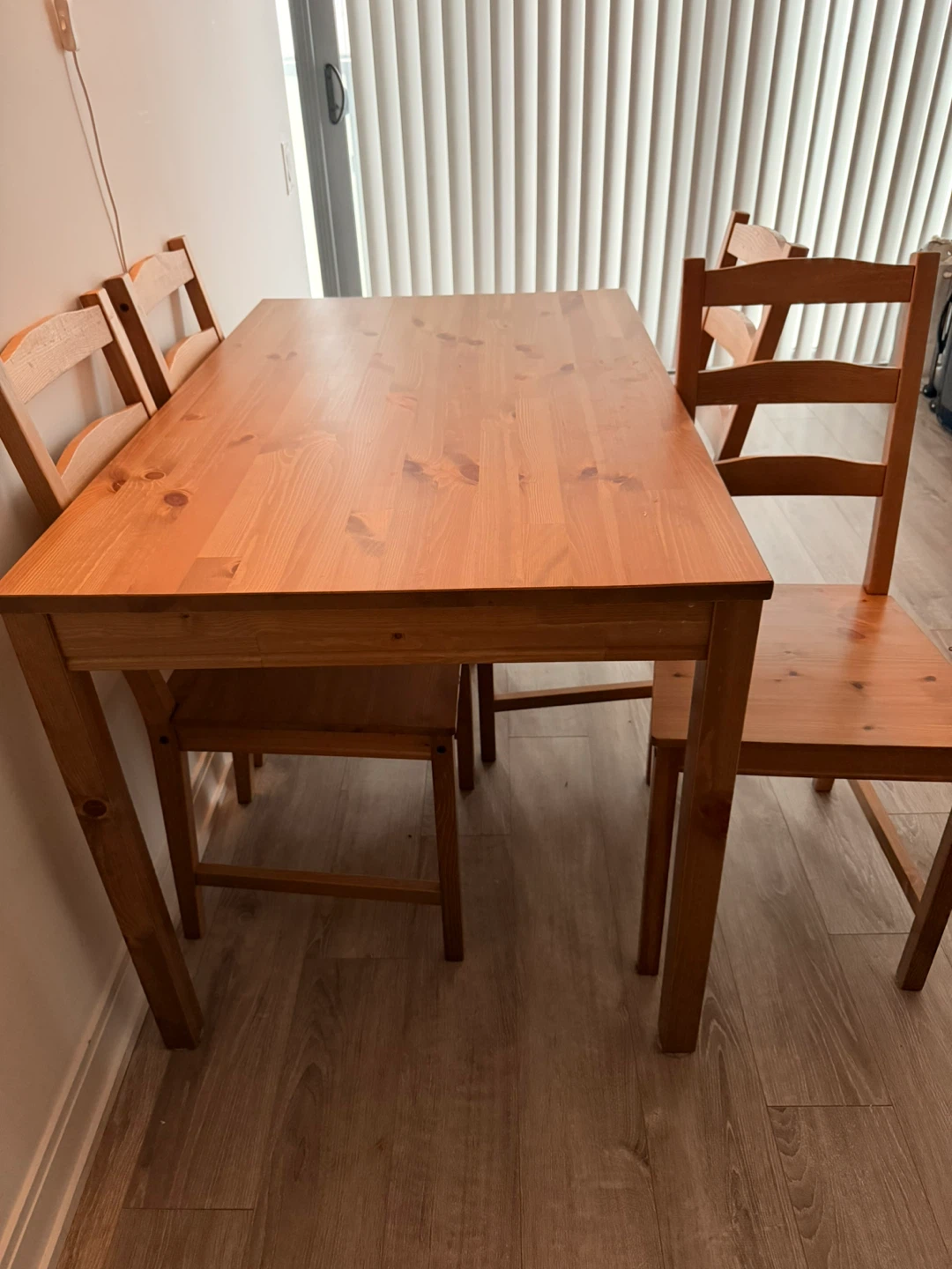 Wooden Dining Table and Chairs Set