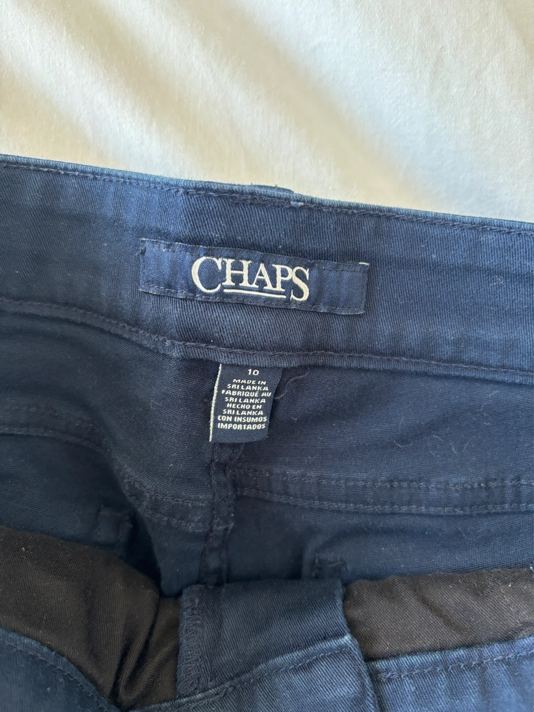 Chaps Women's Navy Blue Capri Pants Size 16 - photo 2