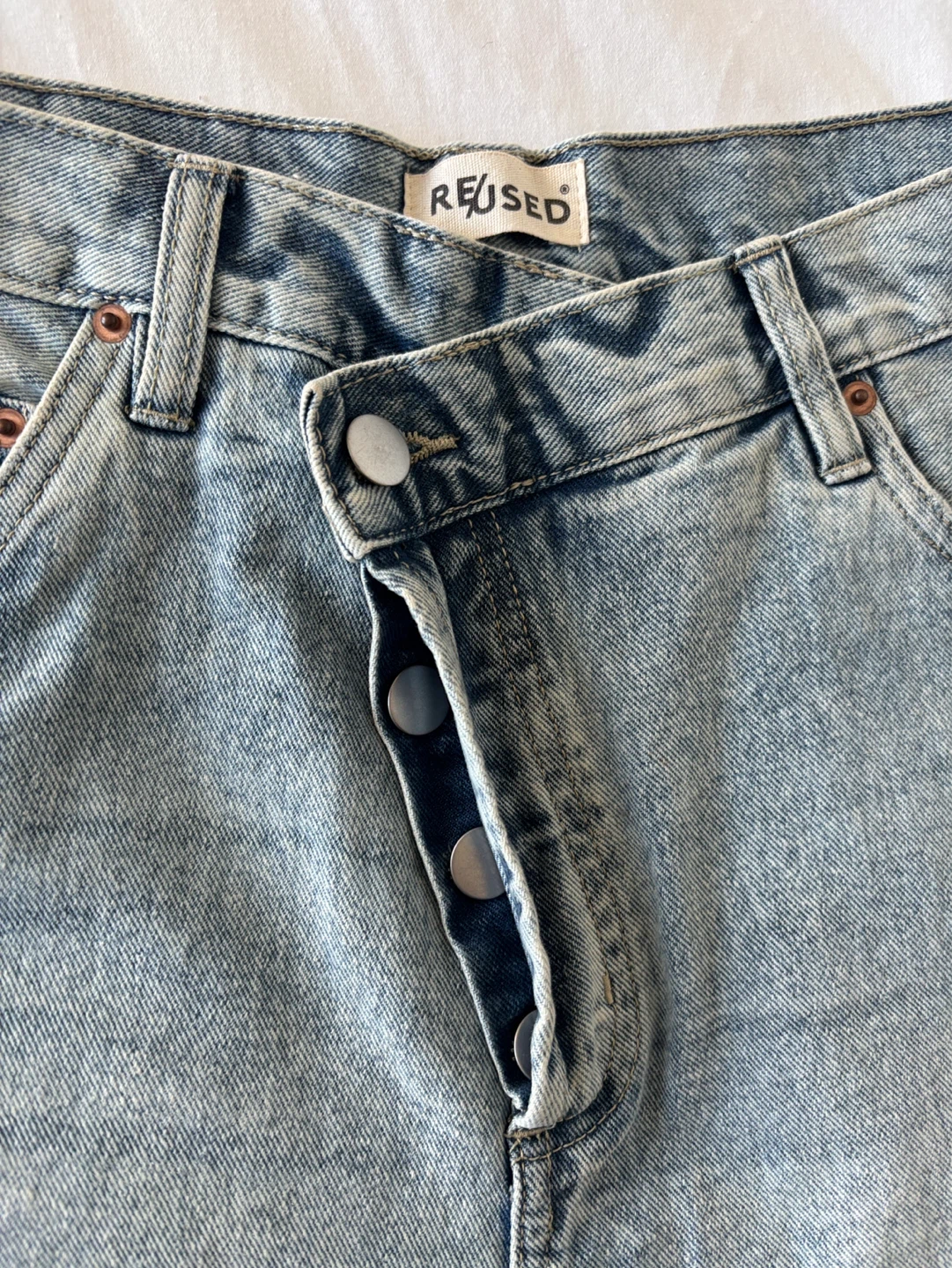 REUSED Women's Denim Shorts Size 30 - photo 4