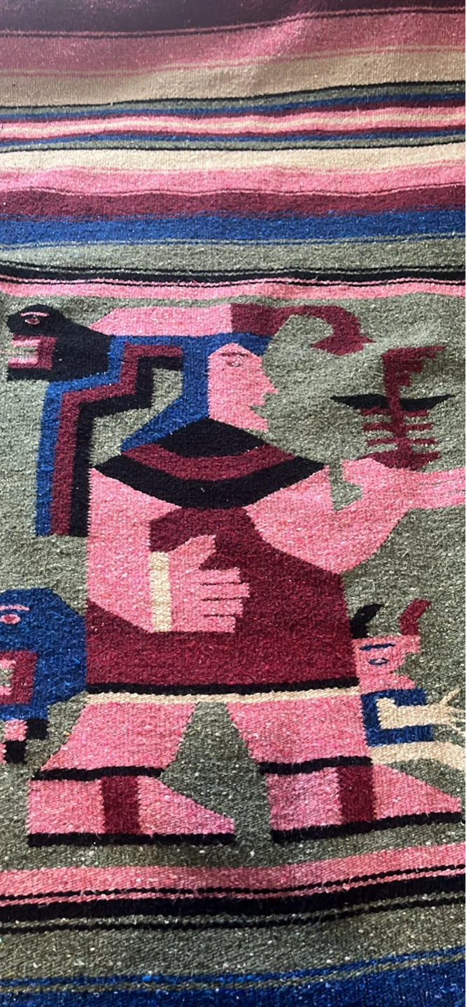 Vintage hand woven blanket - photo 5