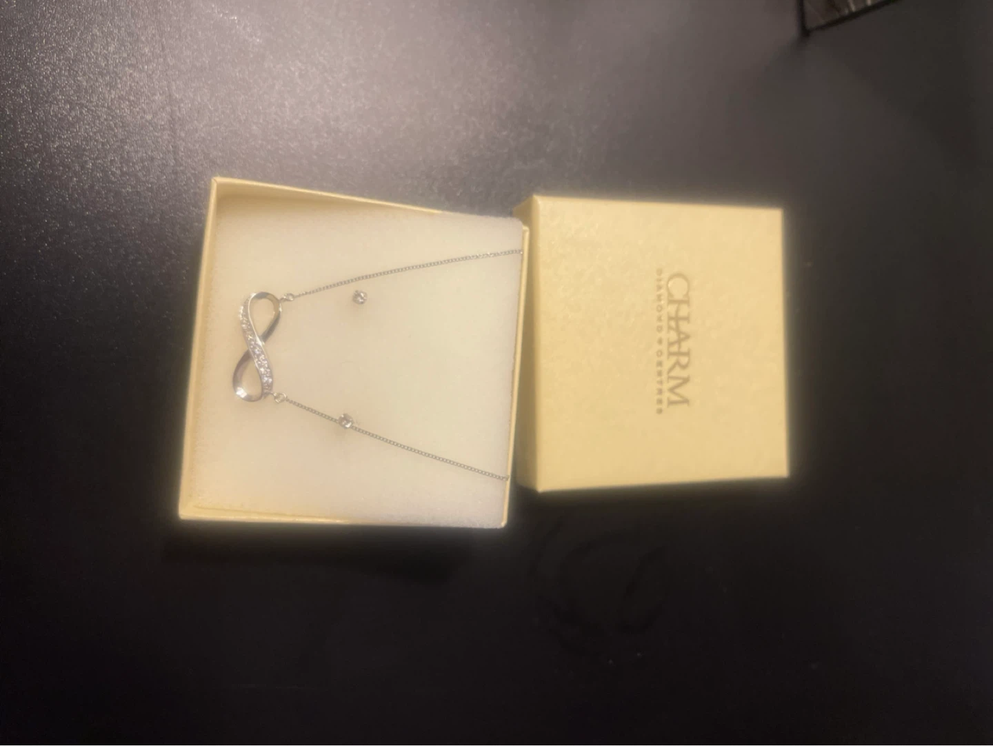 Charms Infinity Necklace with diamond studs - photo 3