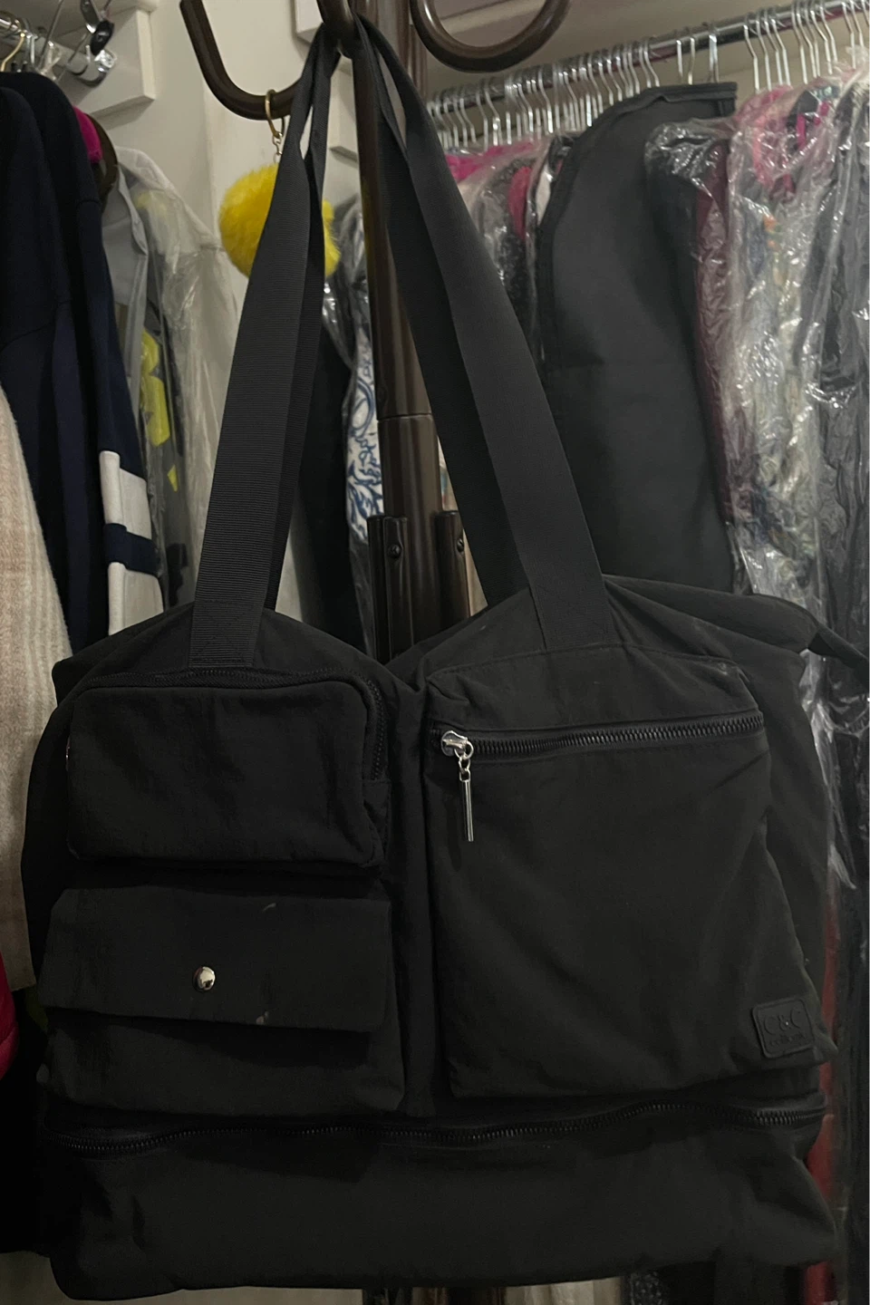 C&C California Black Canvas Duffle Bag