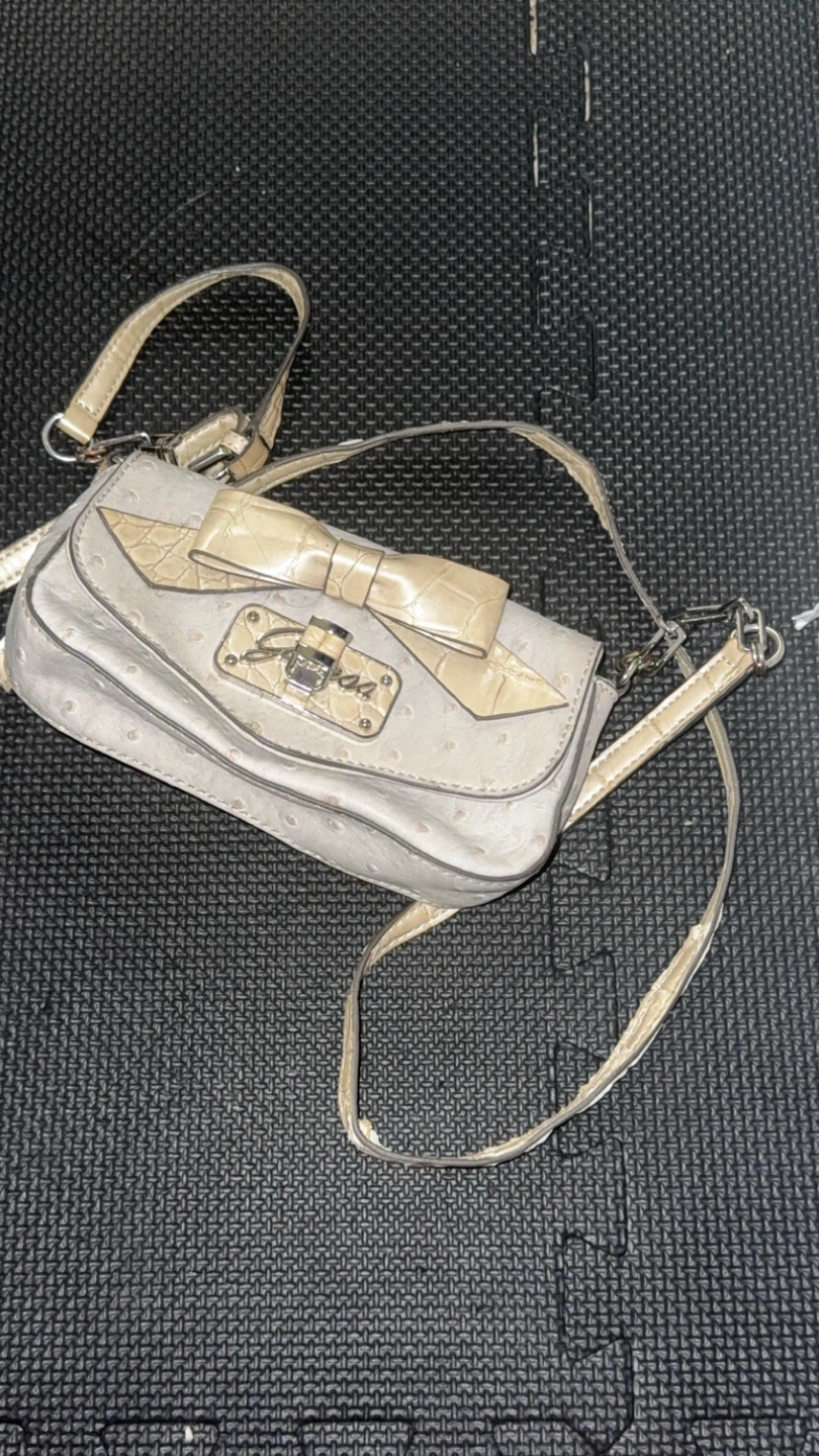 Guess Cream Bow Crossbody Bag