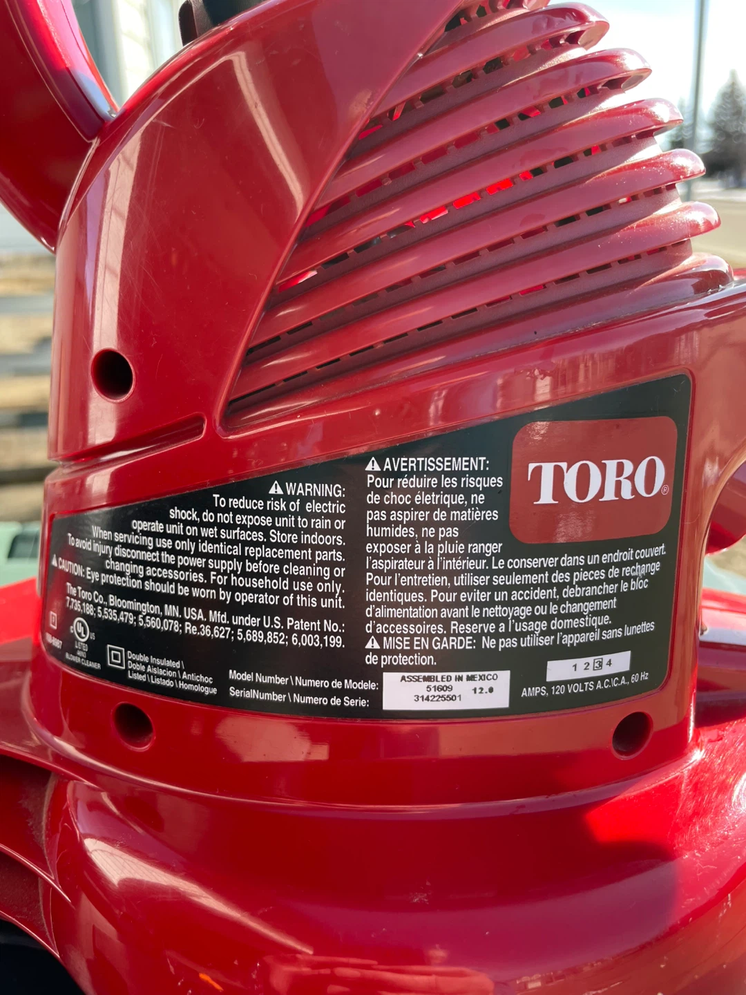TORO Ultra Blower Vac