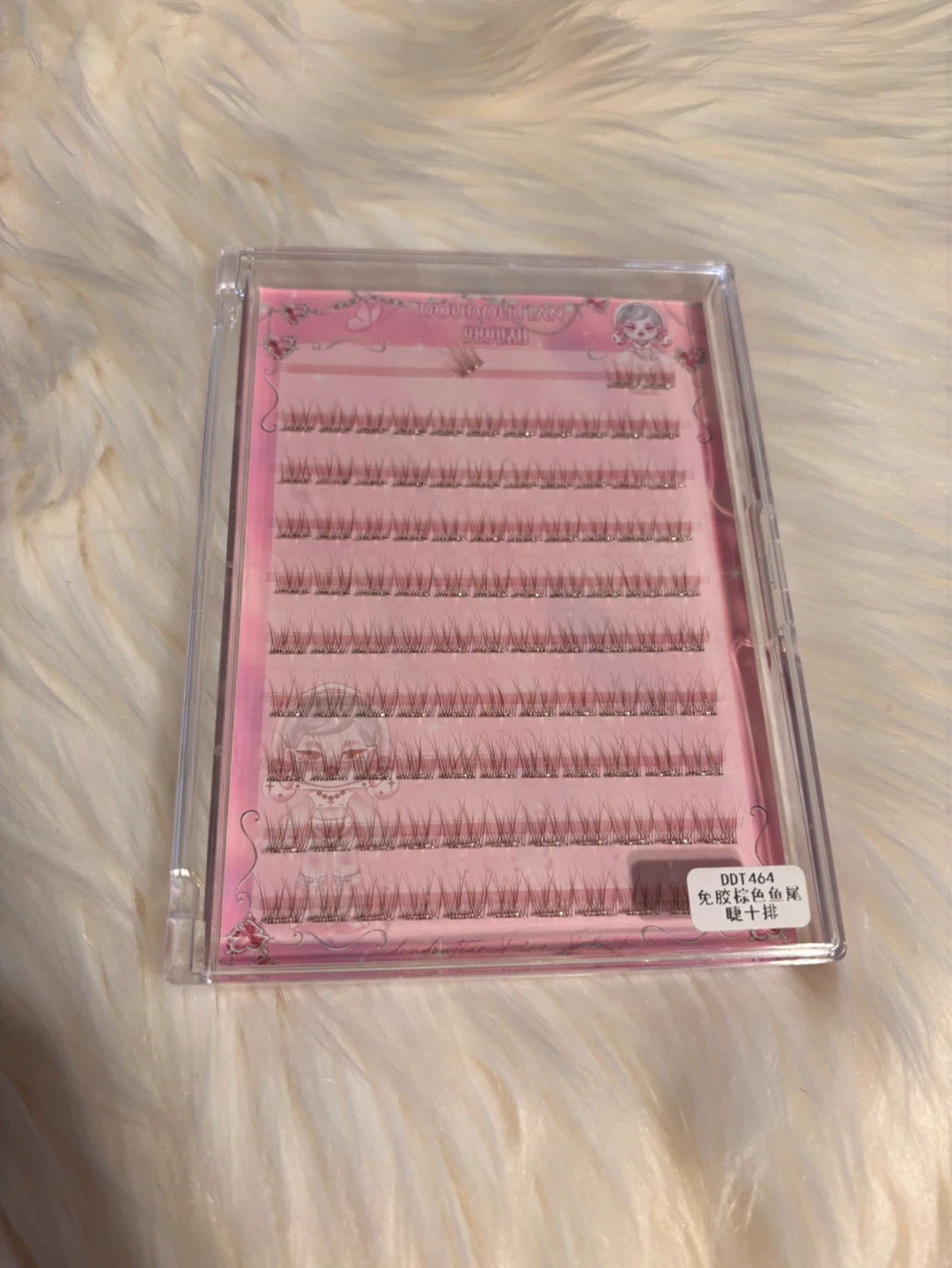 Natural Individual Cluster Lashes Self Adhesive