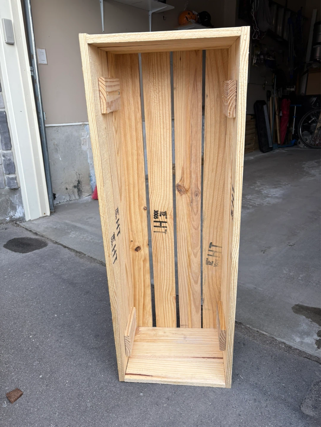 Solid wooden garden bed