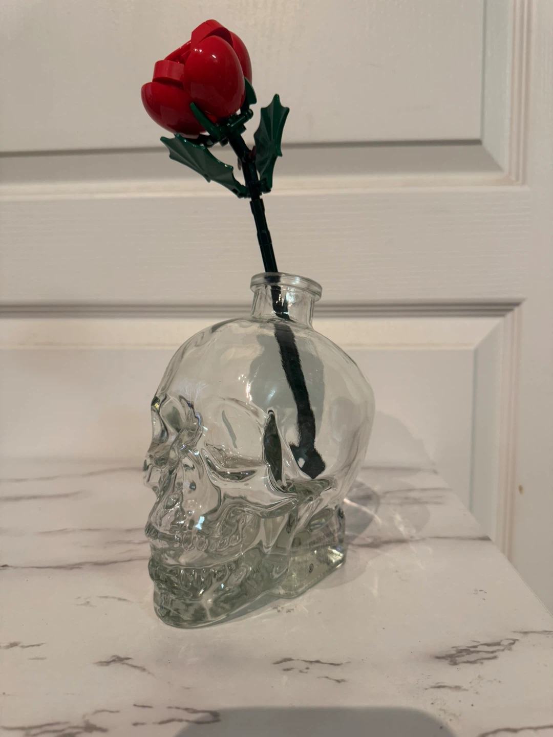 Clear Skull Glass Vase