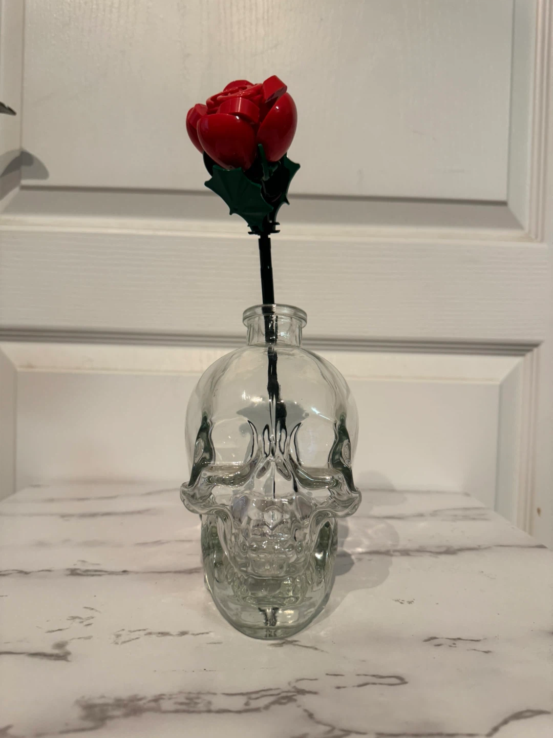 Clear Skull Glass Vase - photo 2